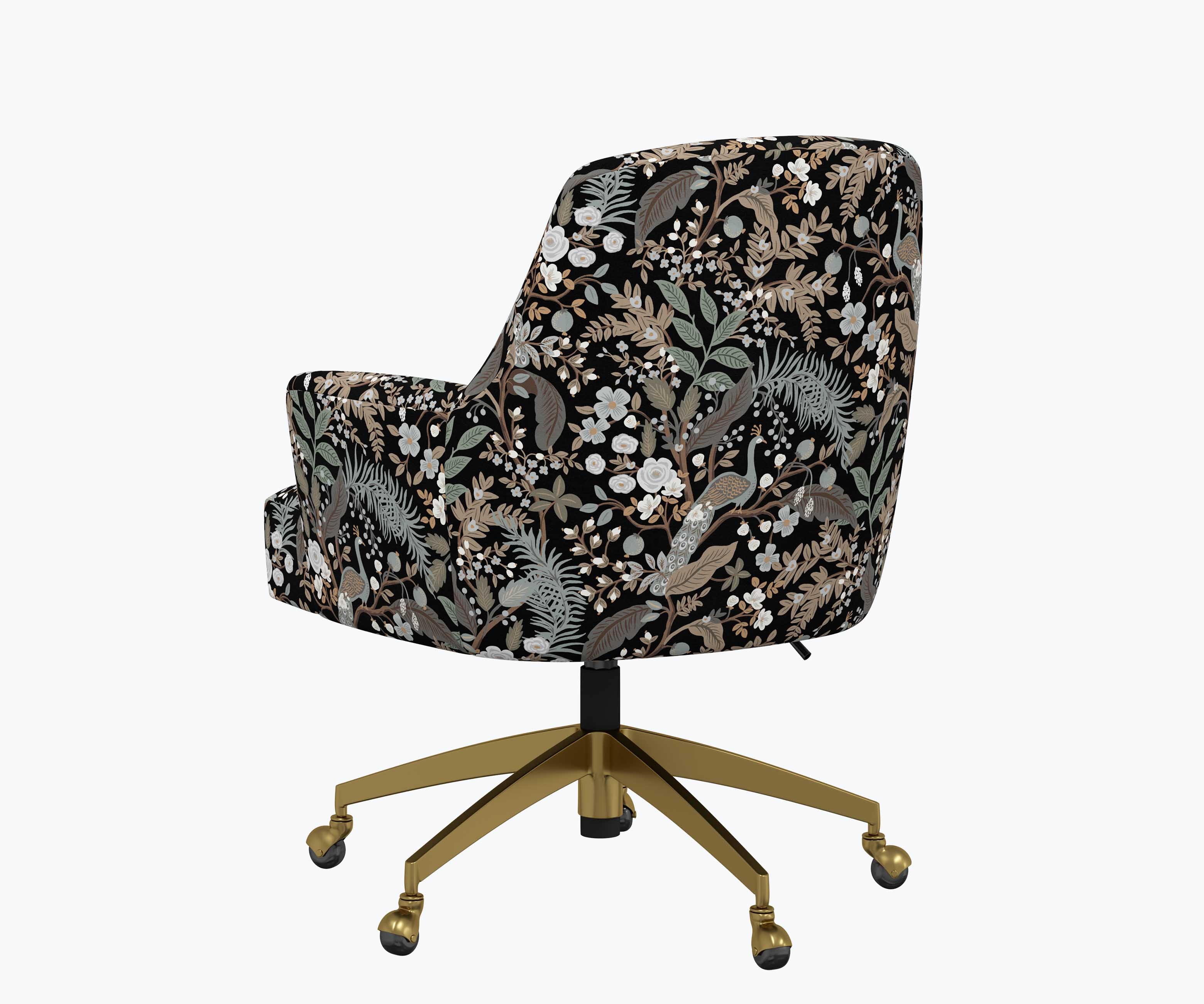 Cambridge Desk Chair - Peacock Garden Black