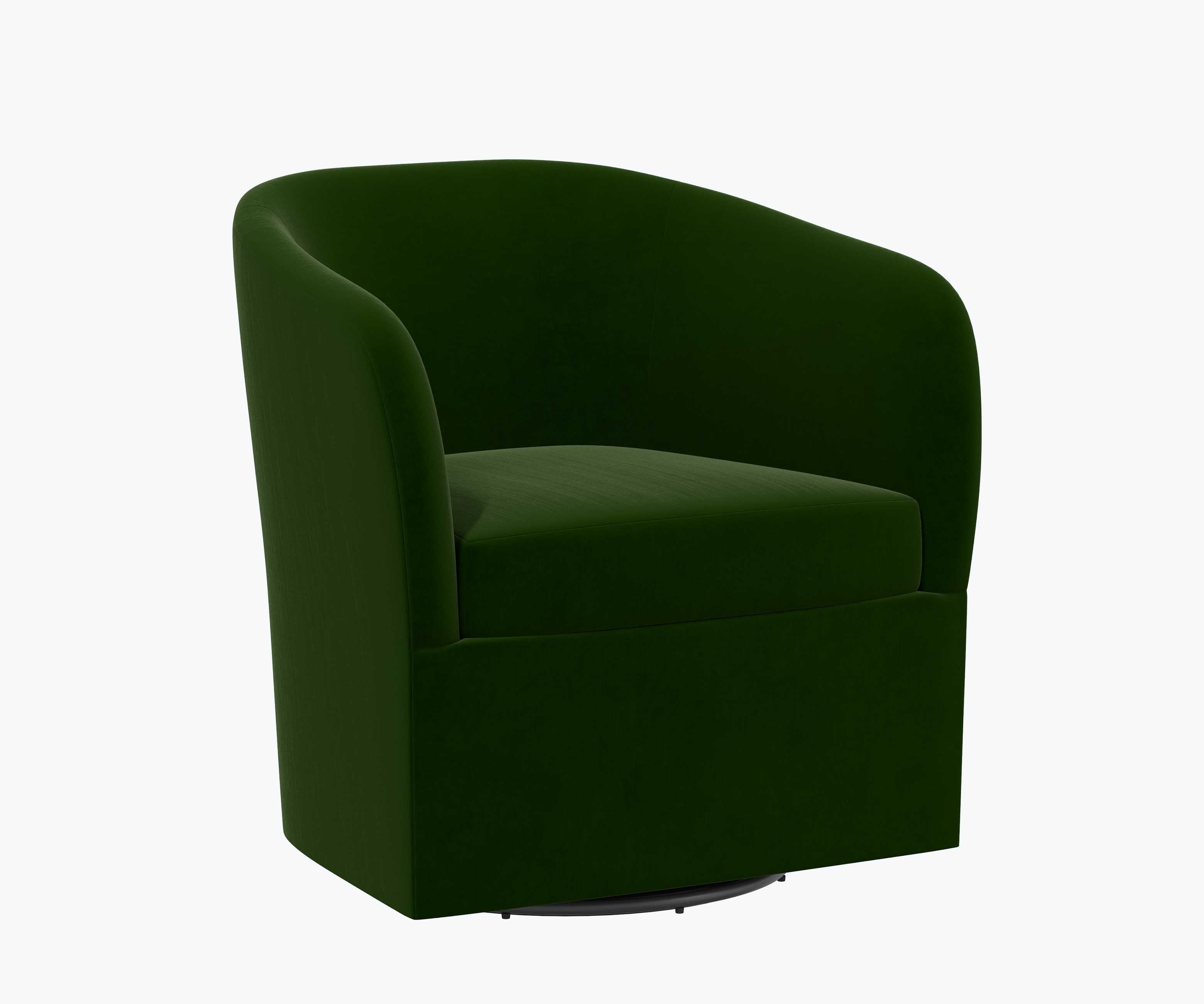 Pembroke Swivel Chair - Emerald Velvet