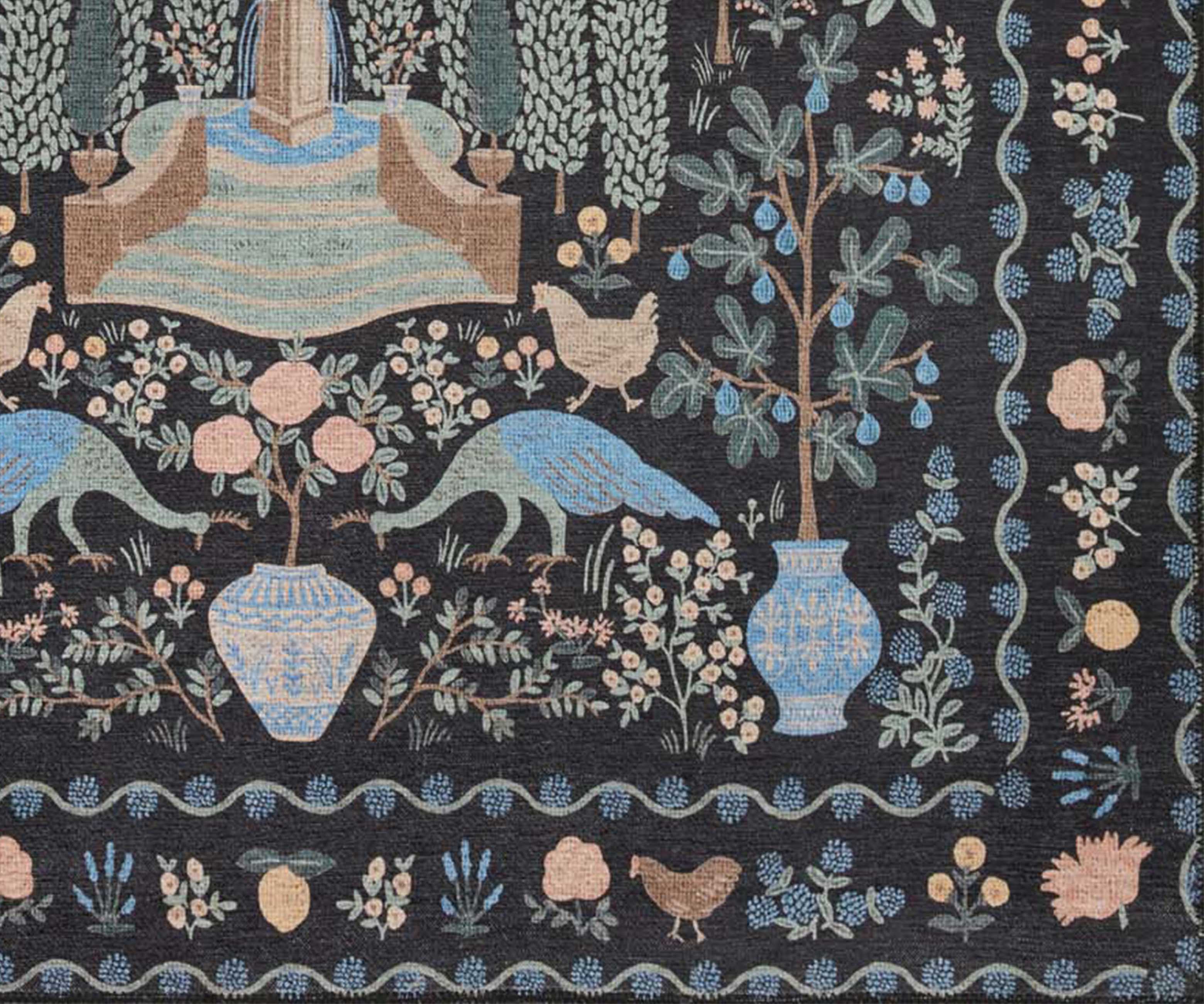 Menagerie Camont Printed Rug - Black