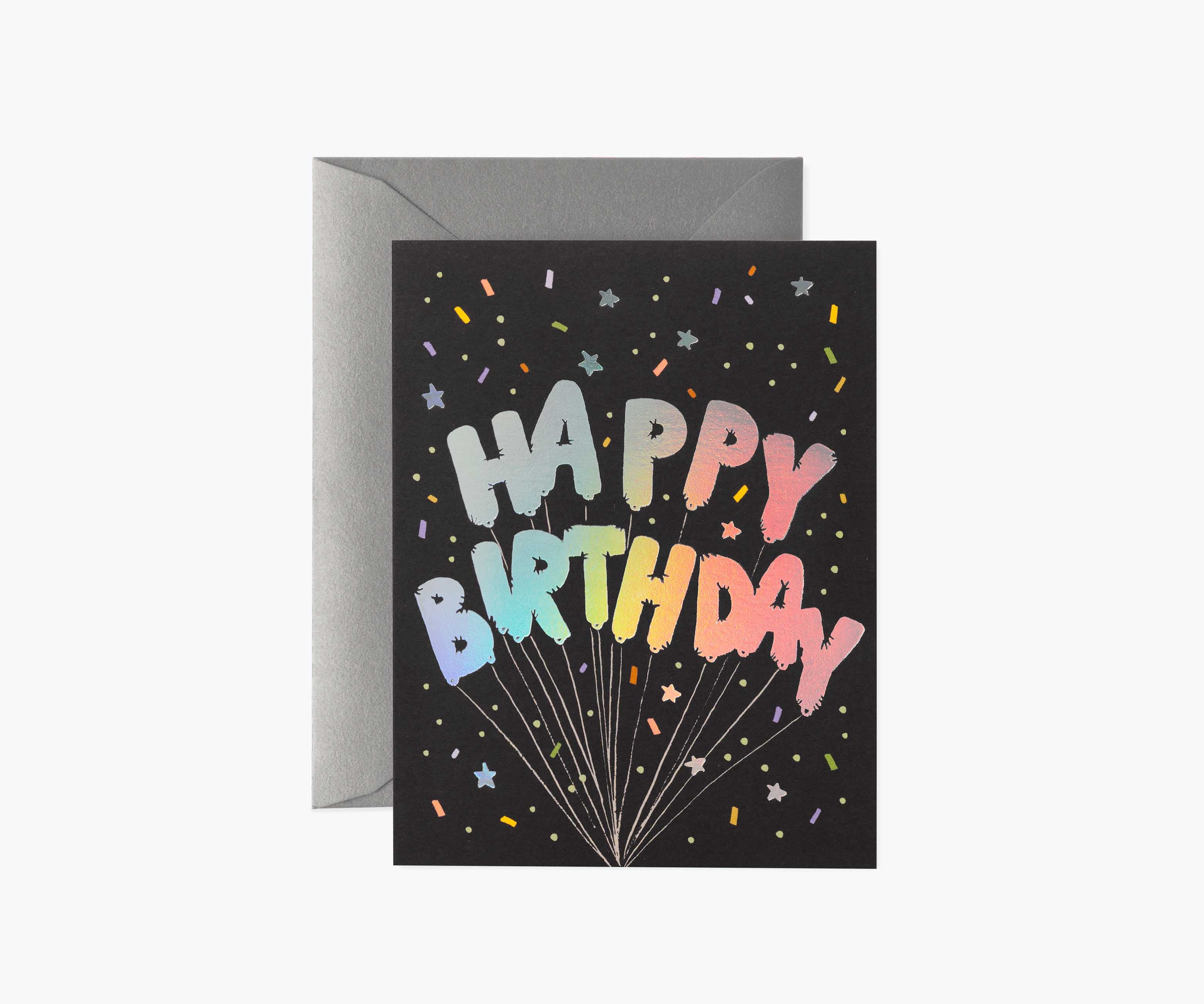 Mylar Birthday Balloons Greeting Card