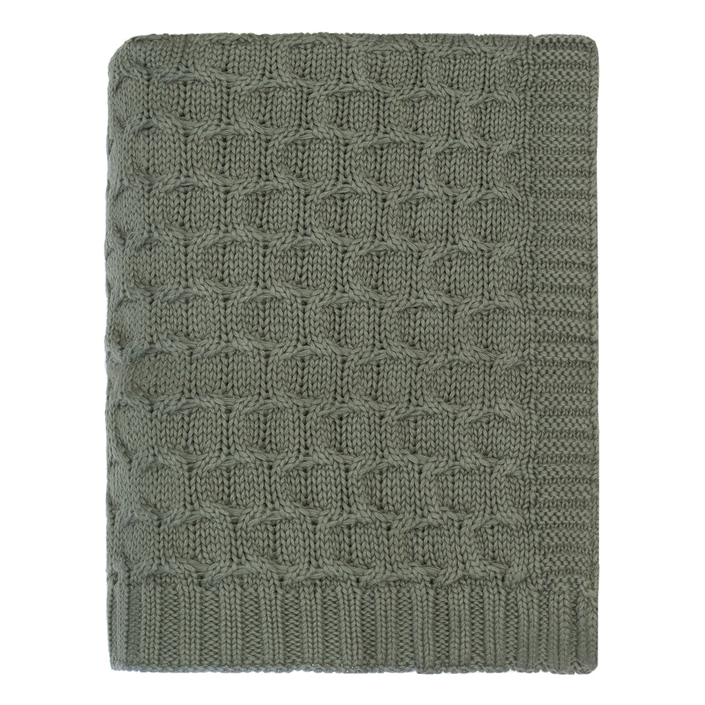 The Grey Circle Knit Throw