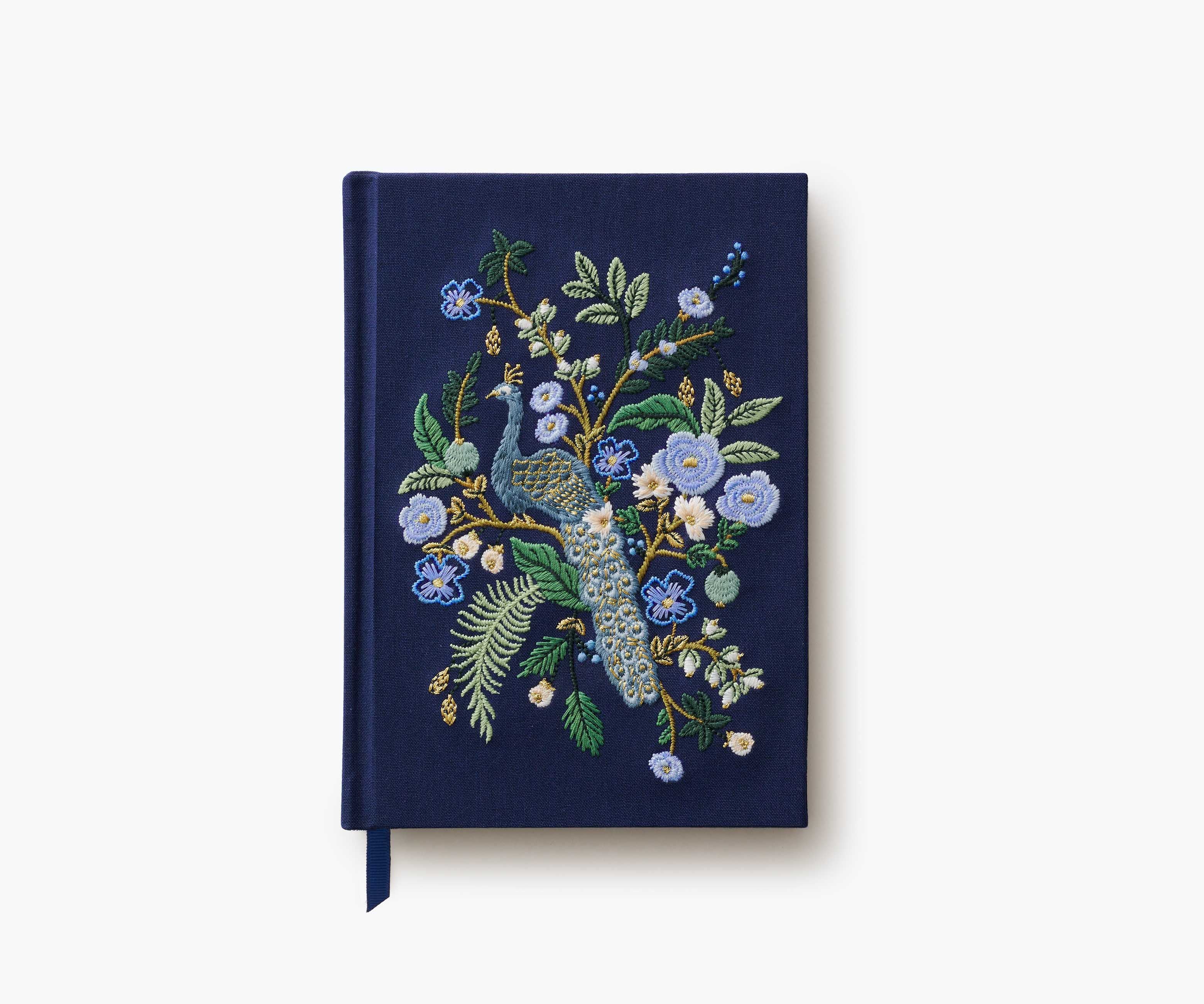 Embroidered Journal - Peacock