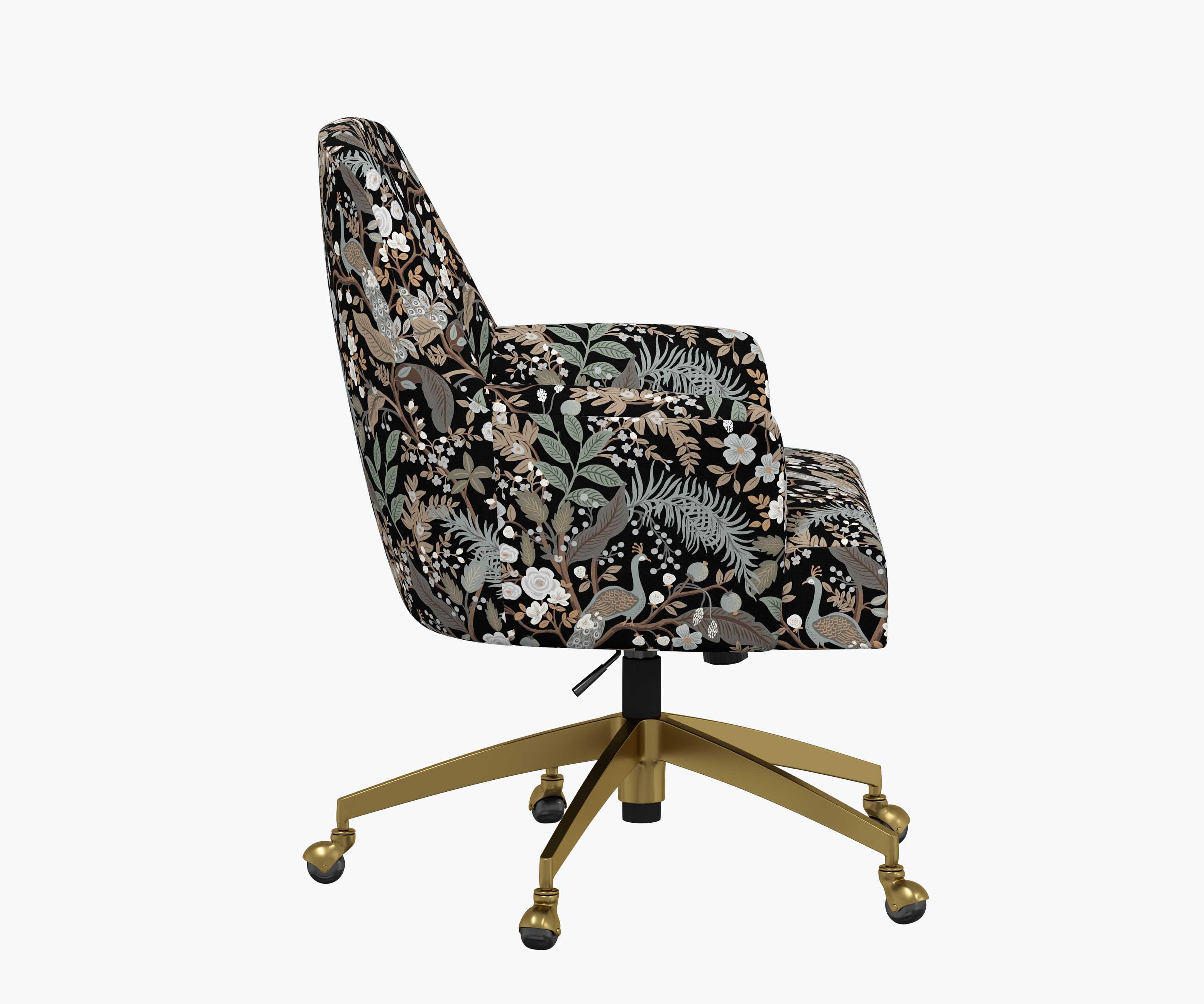 Cambridge Desk Chair - Peacock Garden Black