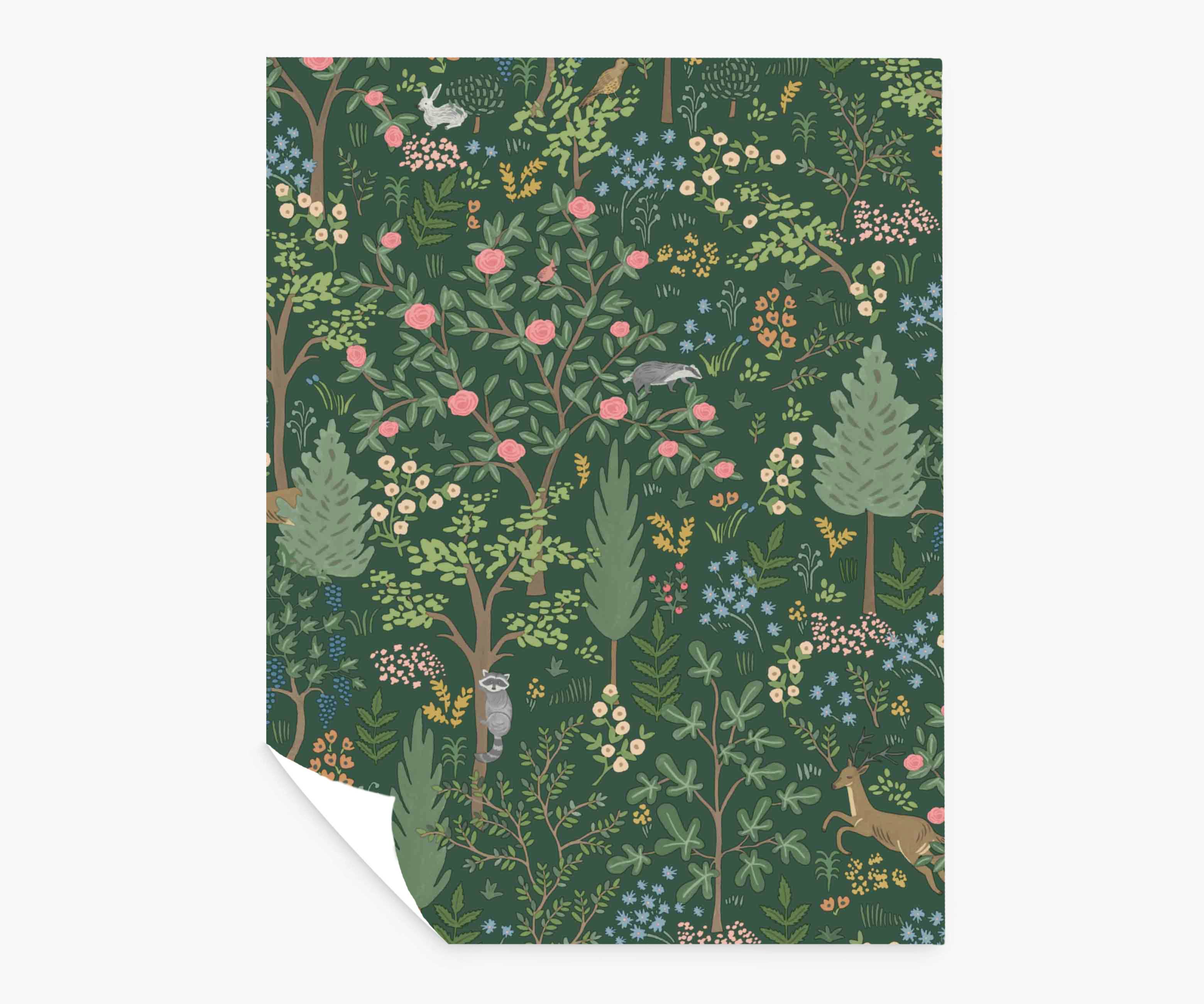 Woodland Peel & Stick Wallpaper Sample - Emerald