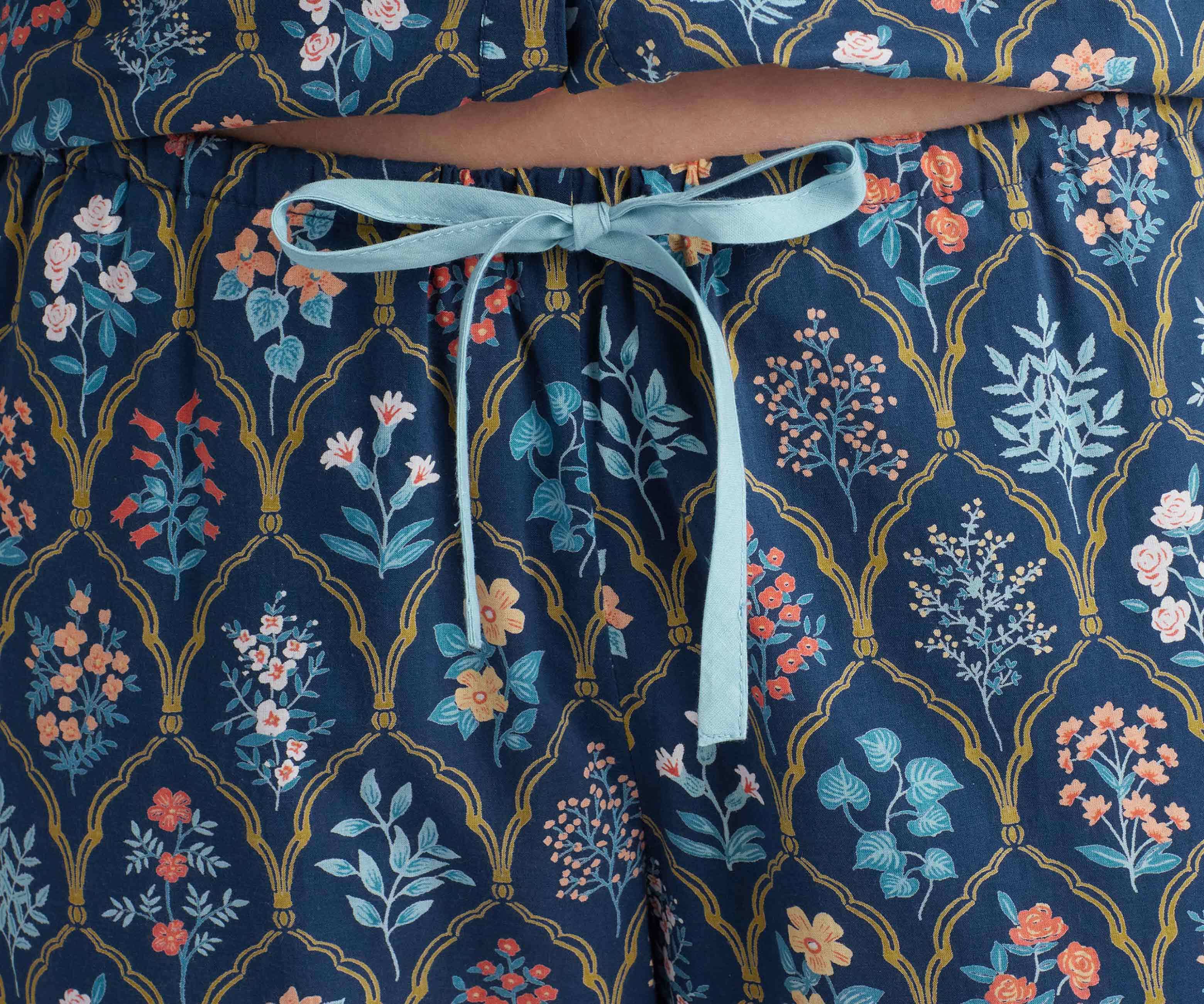 Voile Button Front Crop Set - Hawthorne