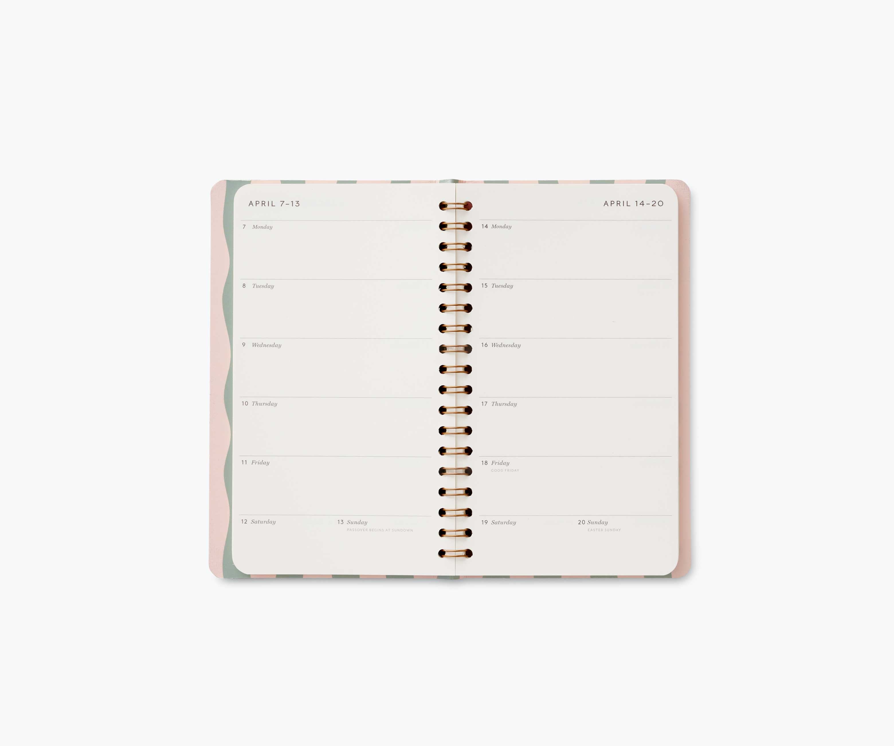 2025 12-Month Spiral Pocket Planner - Roses