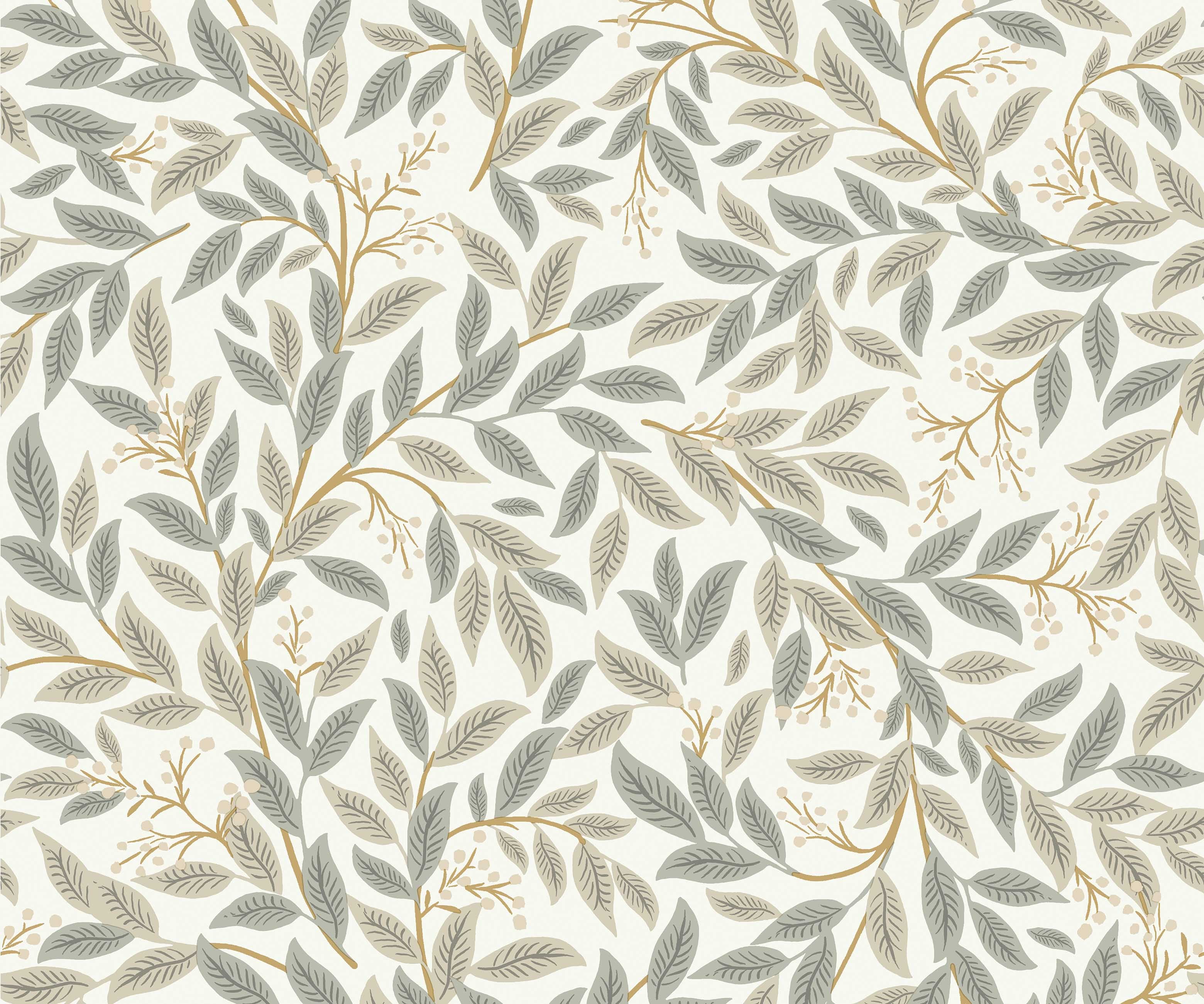 Willowberry Wallpaper - Linen & White