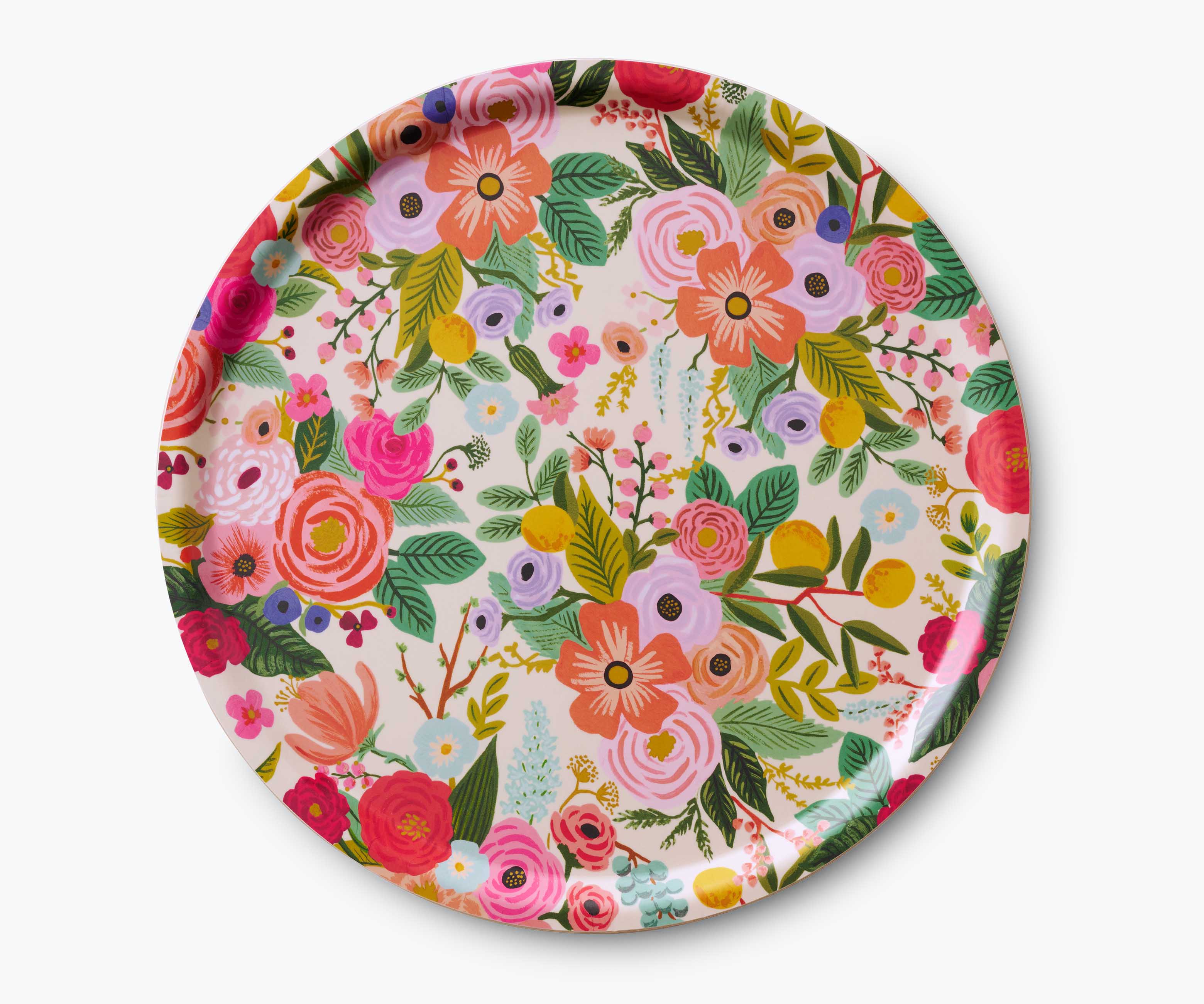 Round Serving Tray - Garden Party