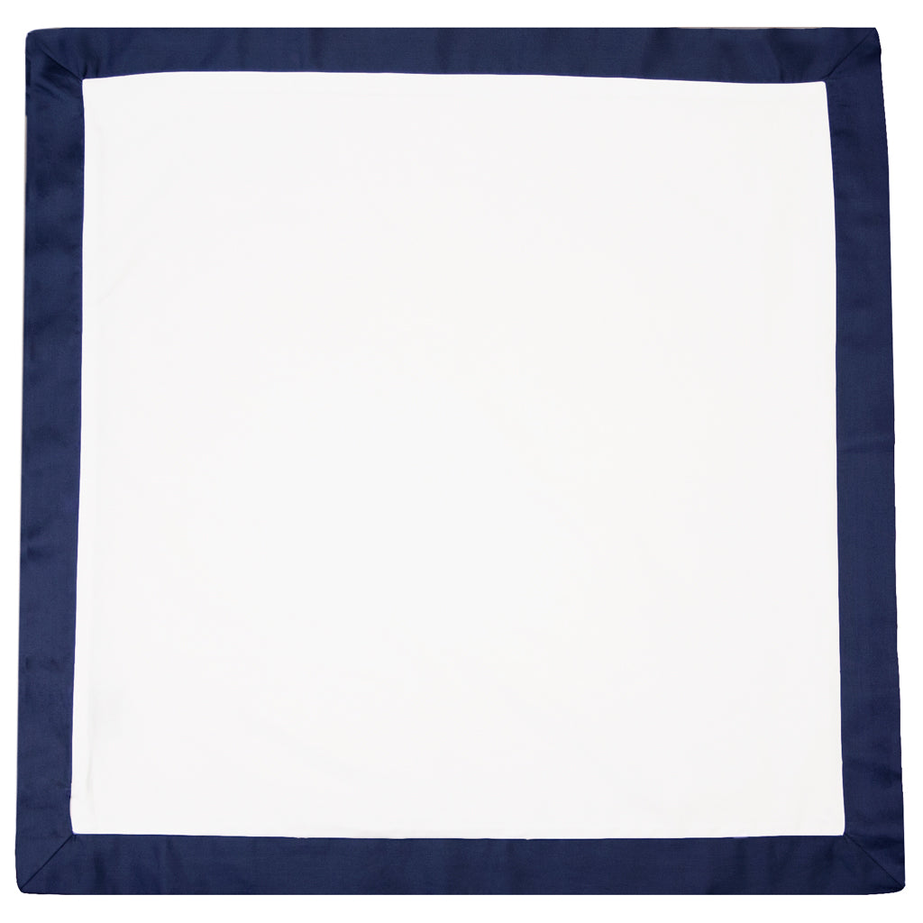 Navy Blue Linden Border Euro Sham