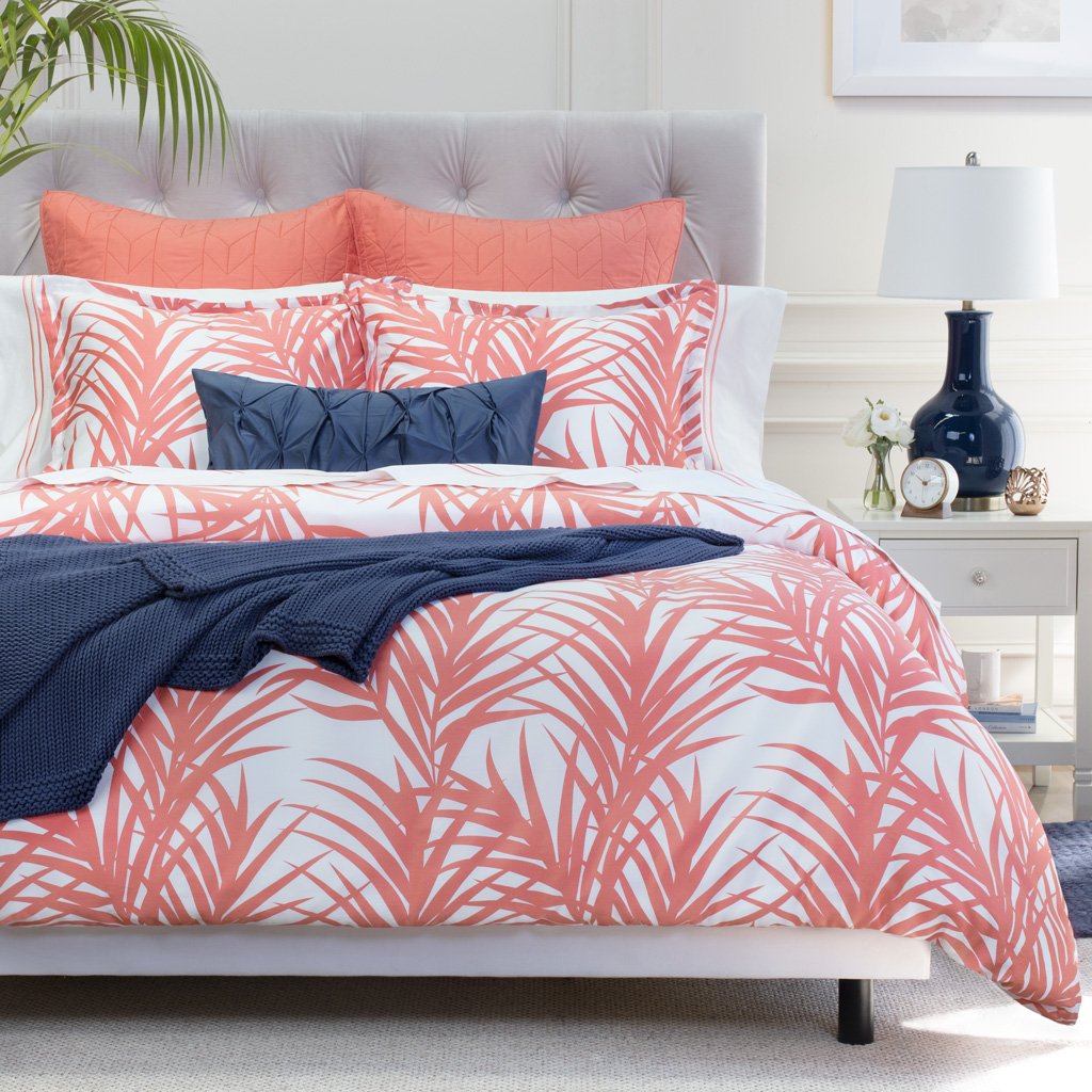 Coral Laguna Duvet Cover