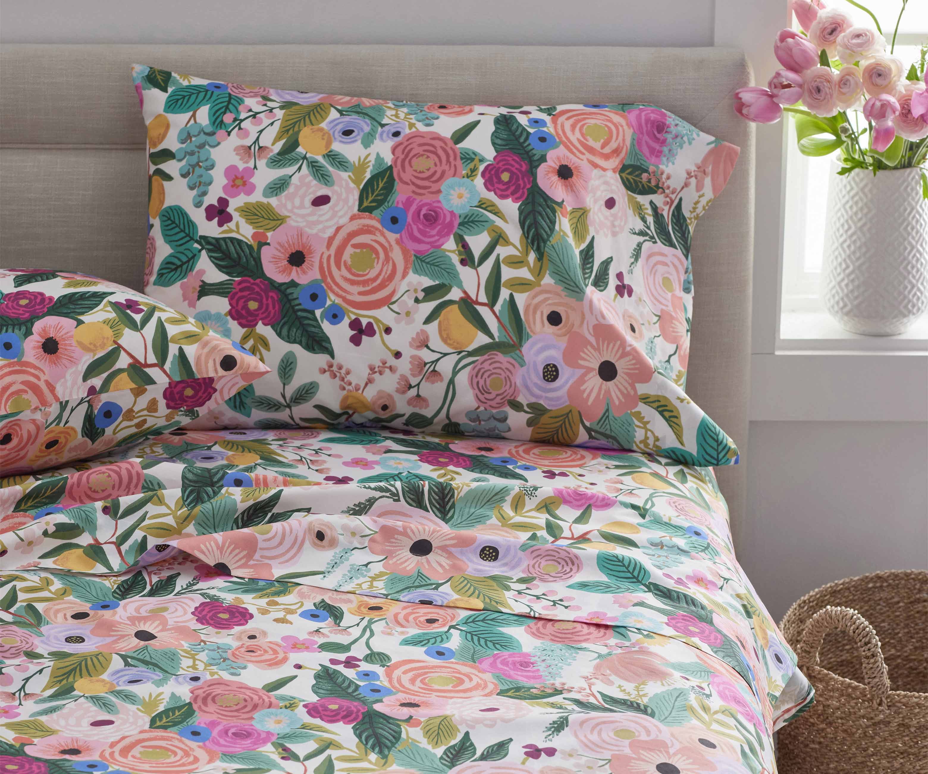 Percale Flat Sheet - Garden Party