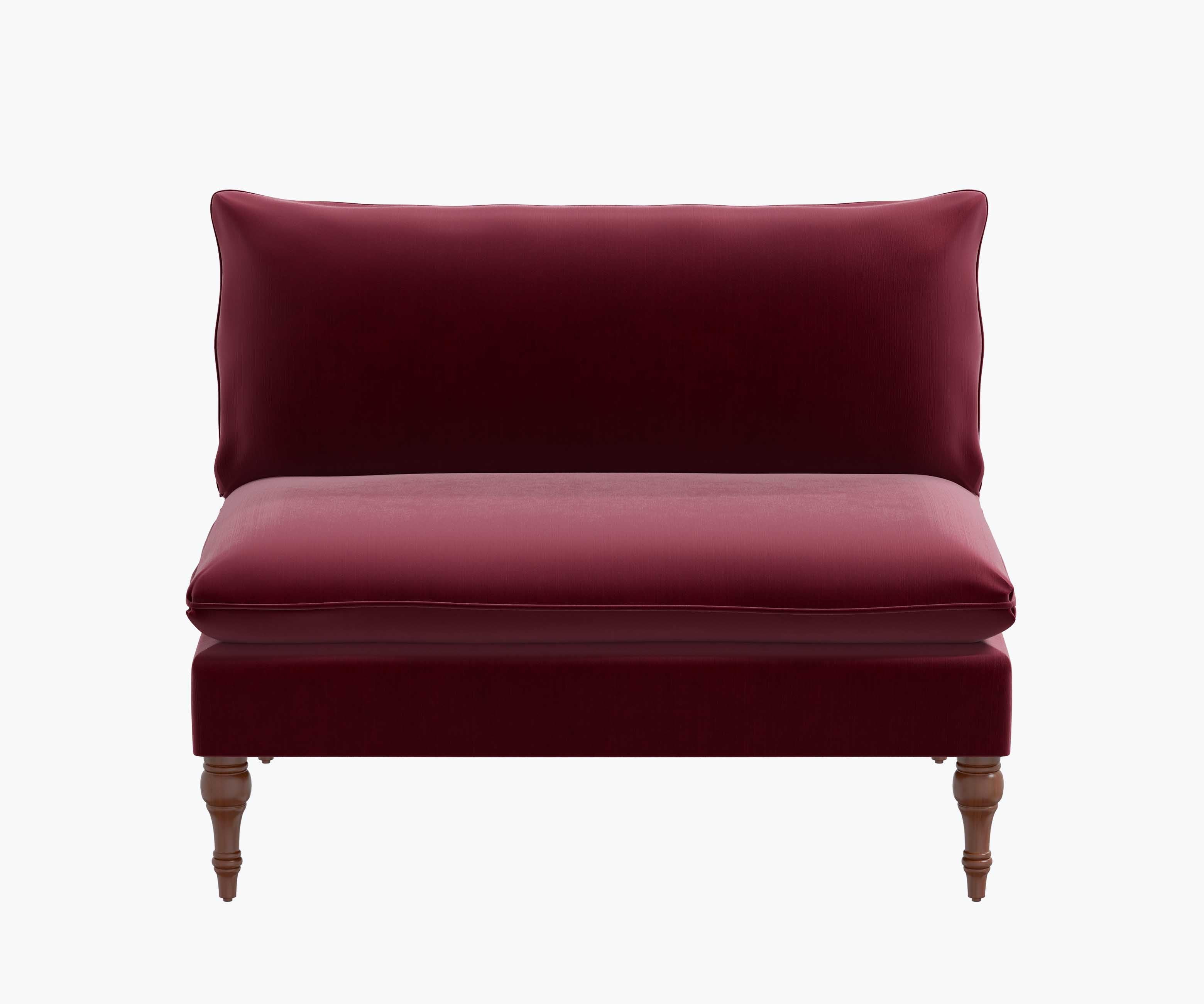 Louie Settee - Plum Velvet