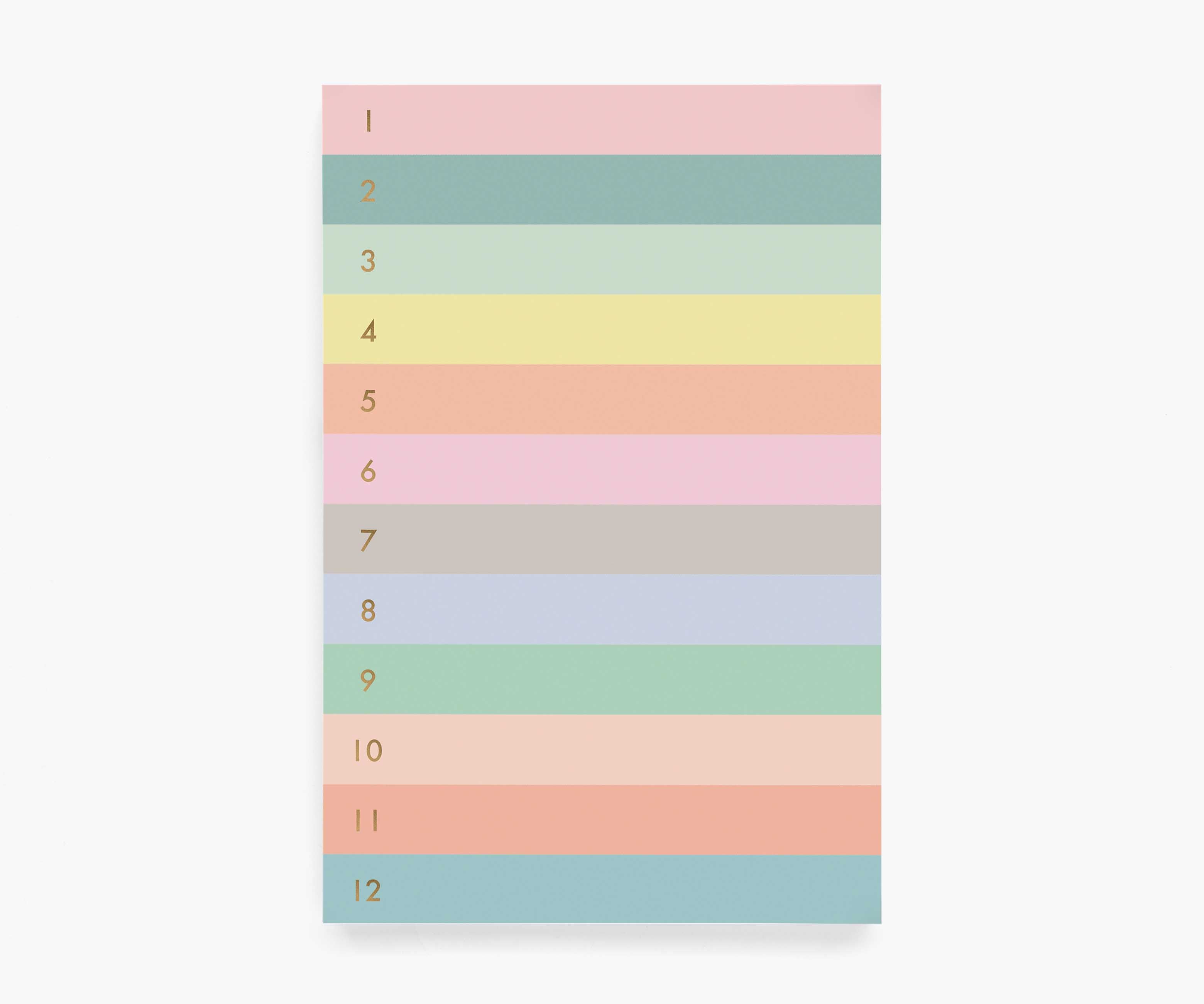 Large Memo Notepad - Numbered Colorblock