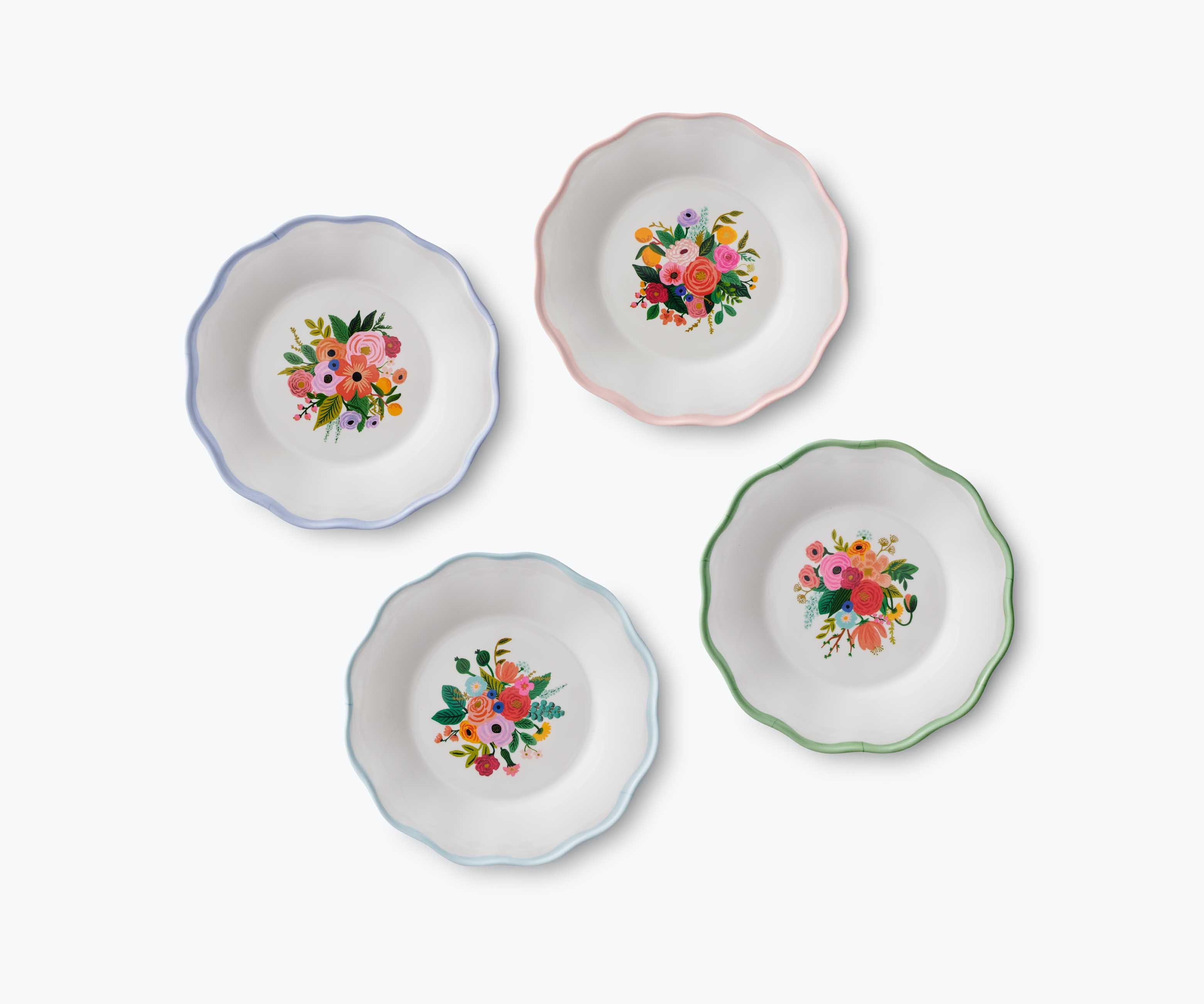 Melamine Assorted Dessert Plates - Garden Party