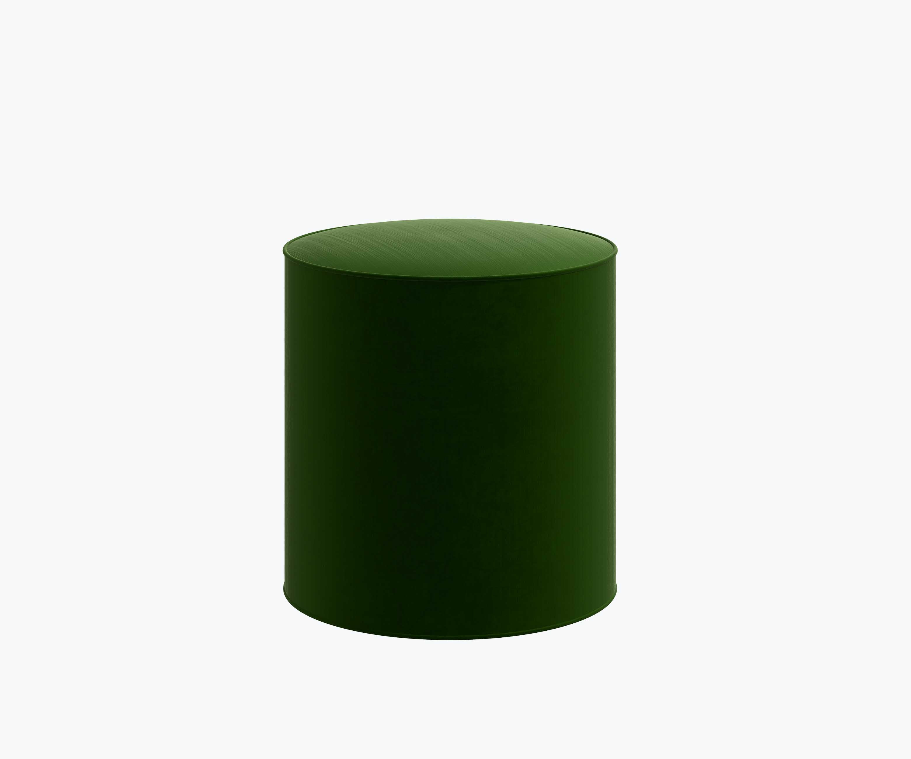 Billie Ottoman - Emerald Velvet