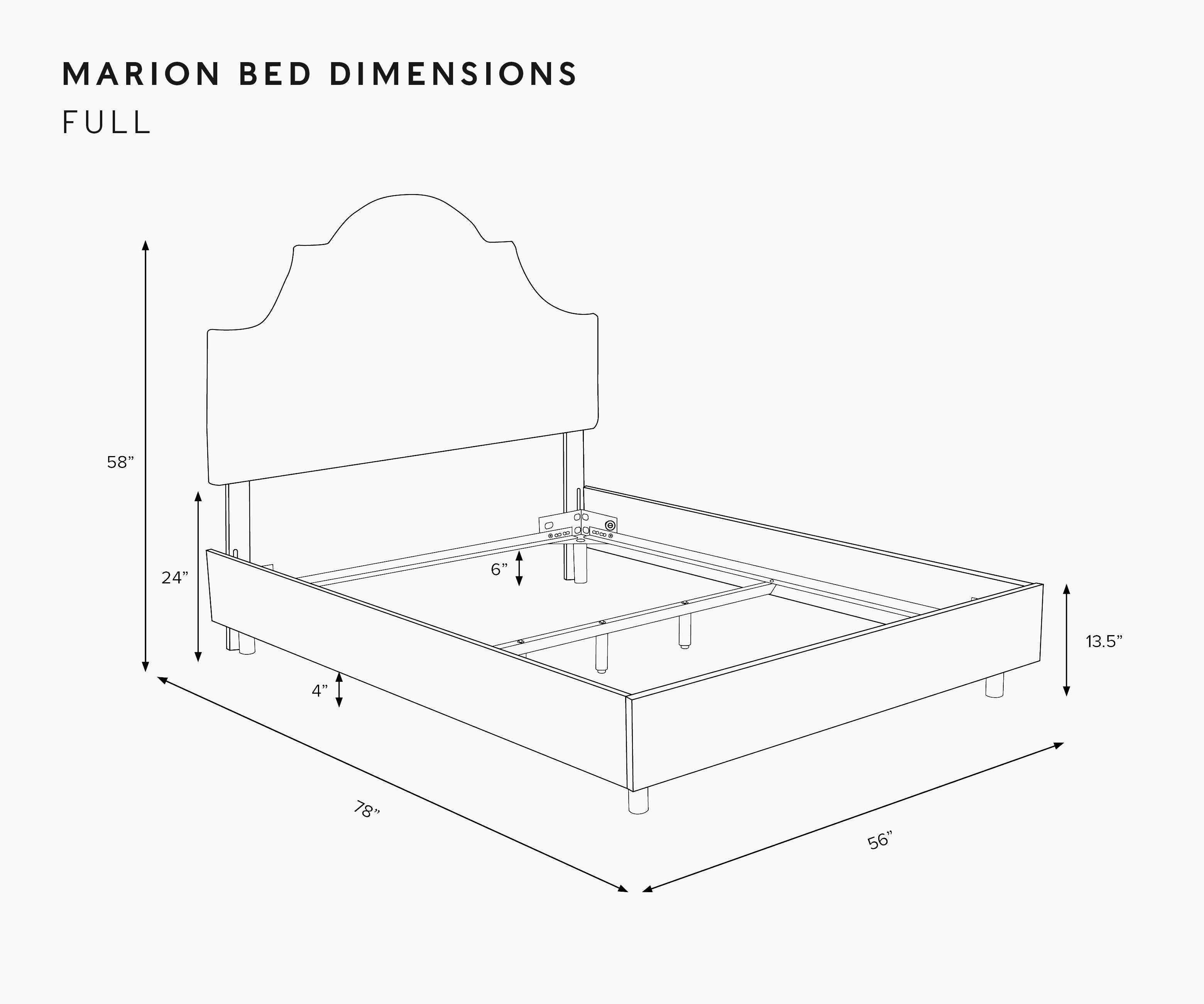 Marion Bed - Walnut Velvet