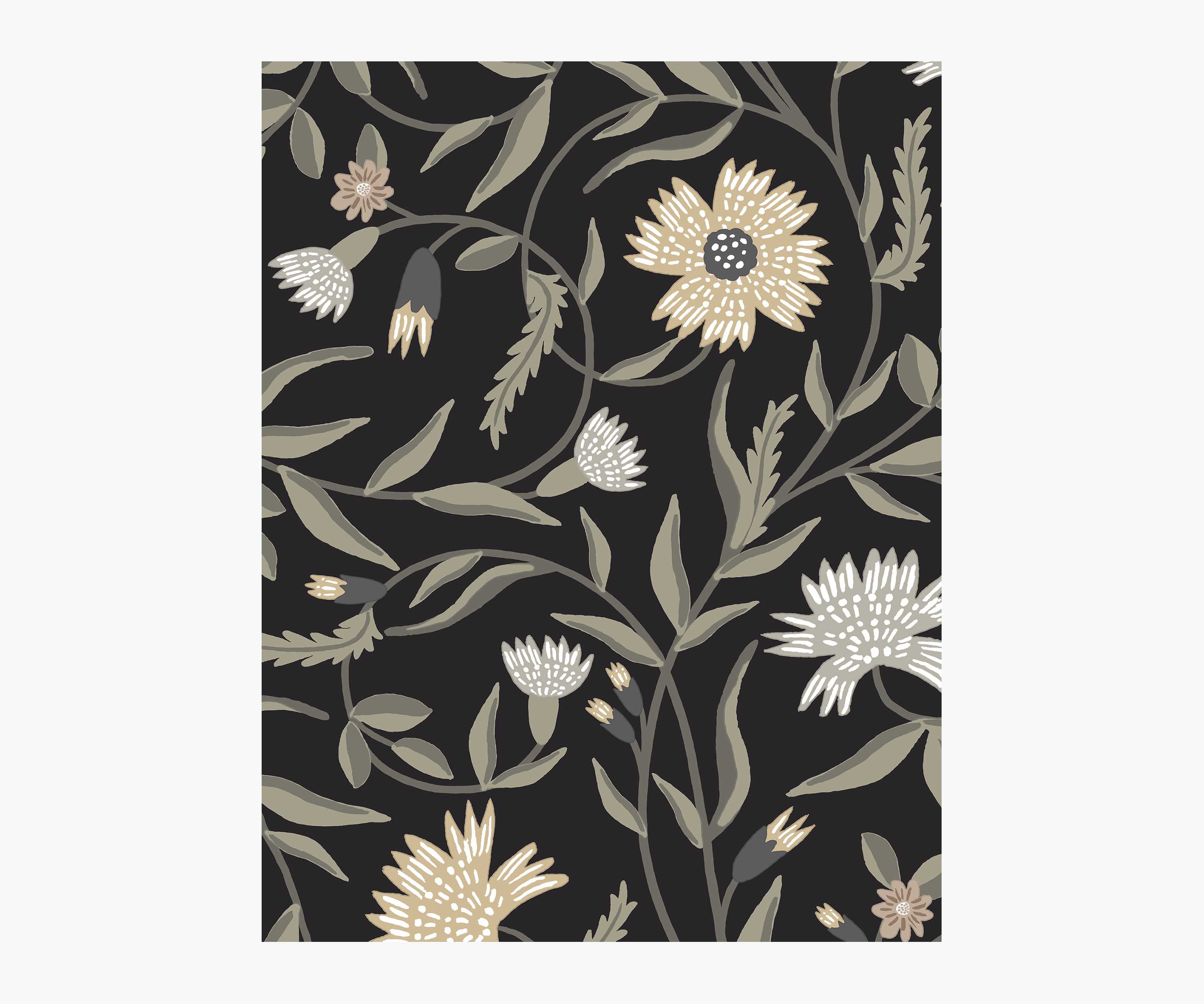 Aster Wallpaper Sample - Black