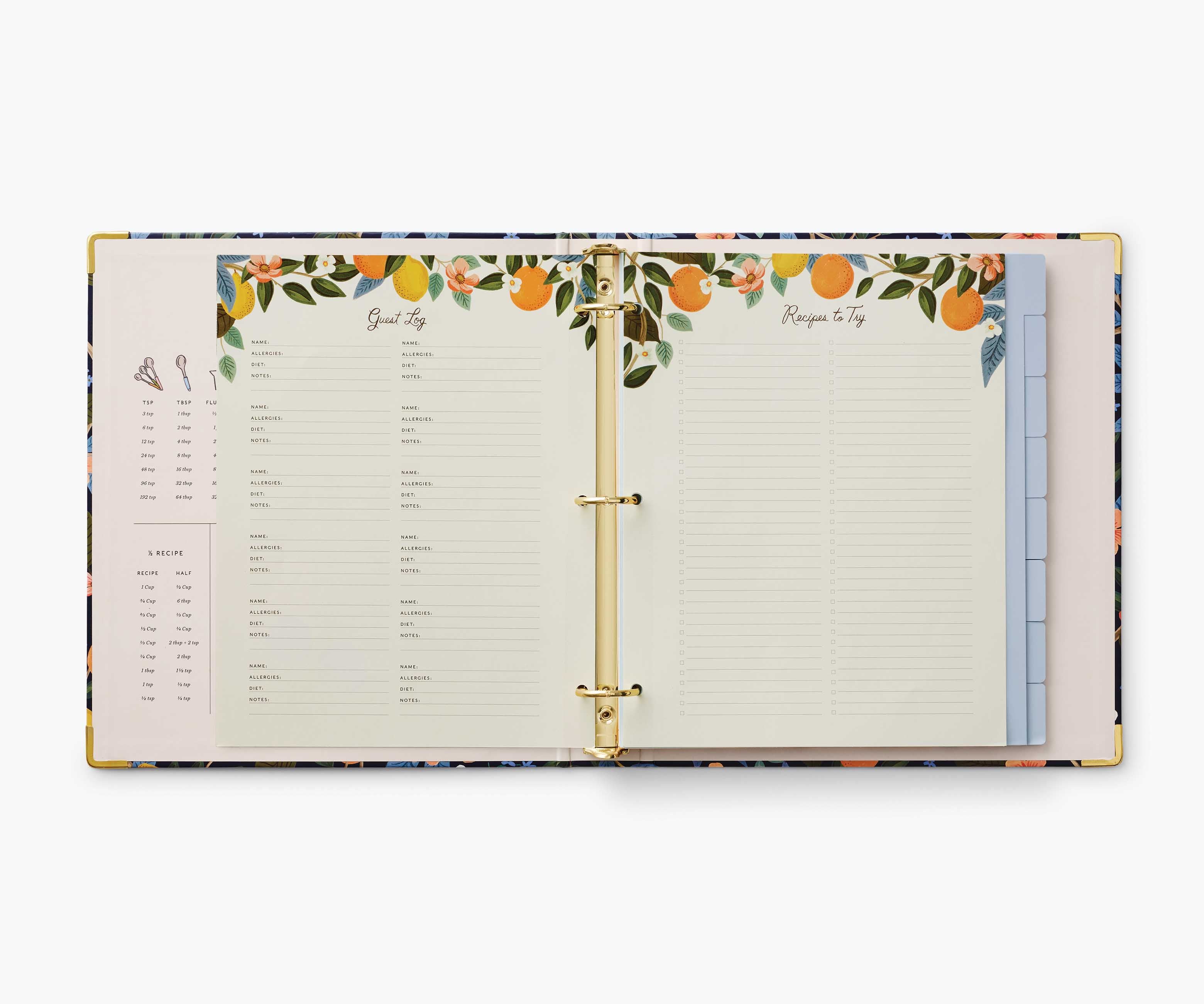 Recipe Binder - Citrus Grove