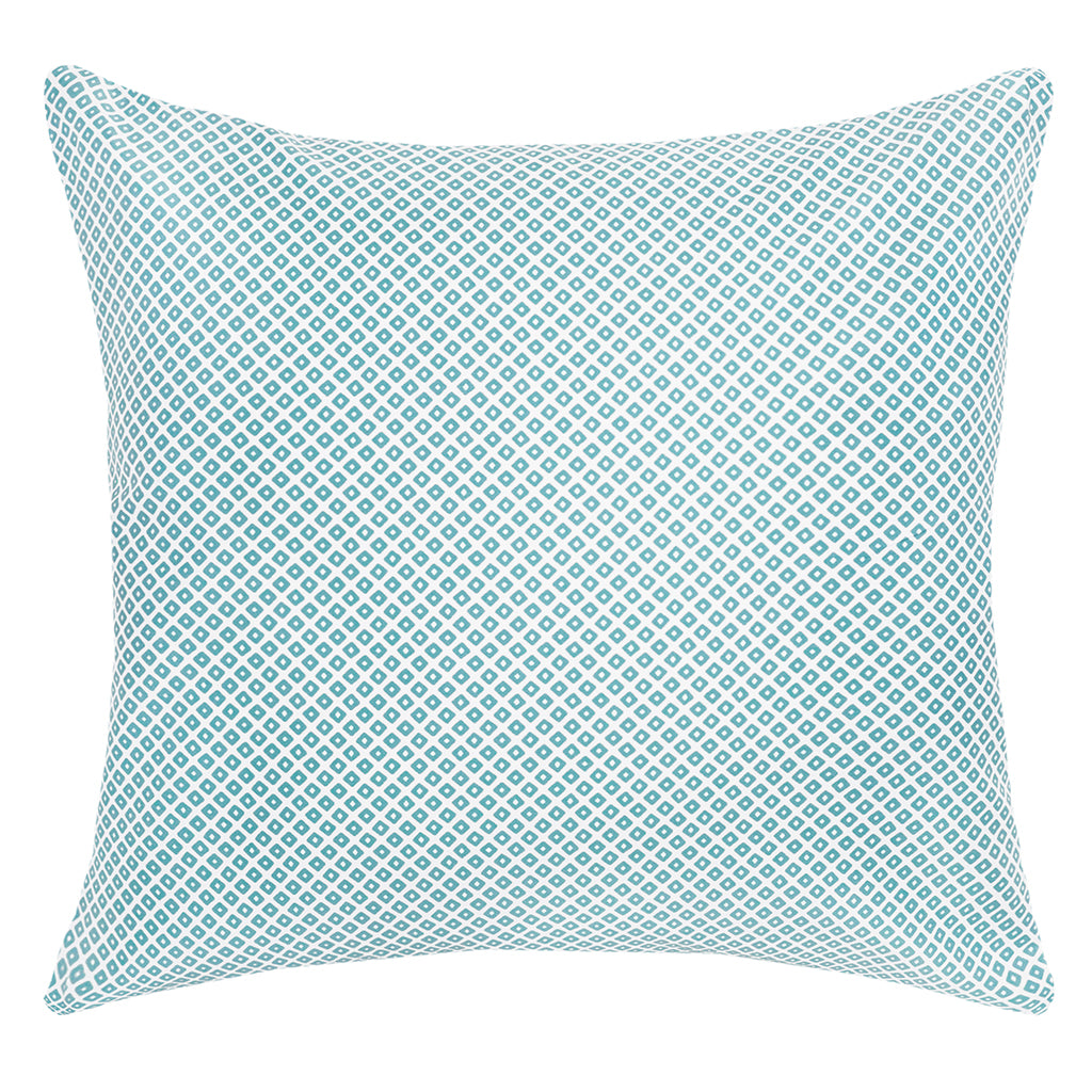 Turquoise Diamonds Throw Pillow