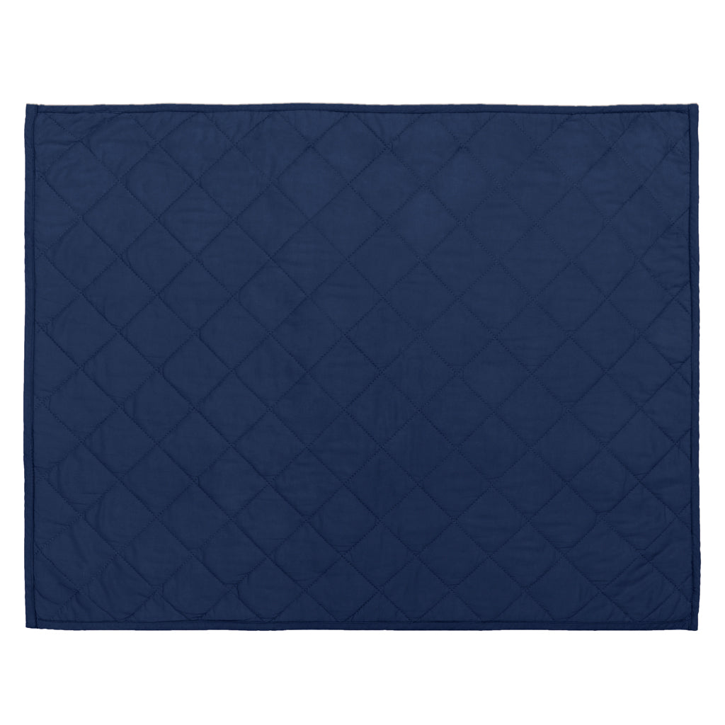 Navy Blue Diamond Quilt Sham Pair