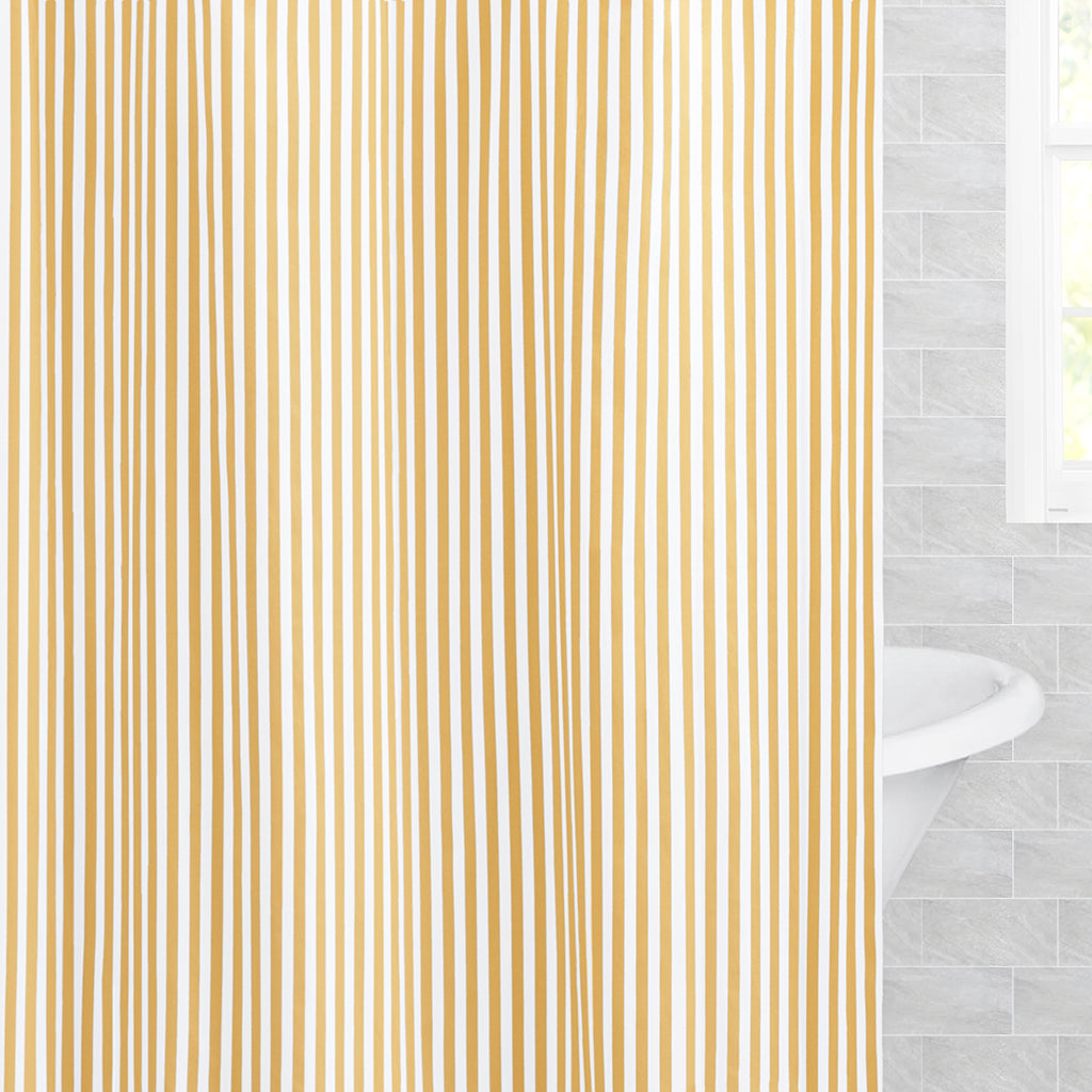 The Ochre Lines Shower Curtain