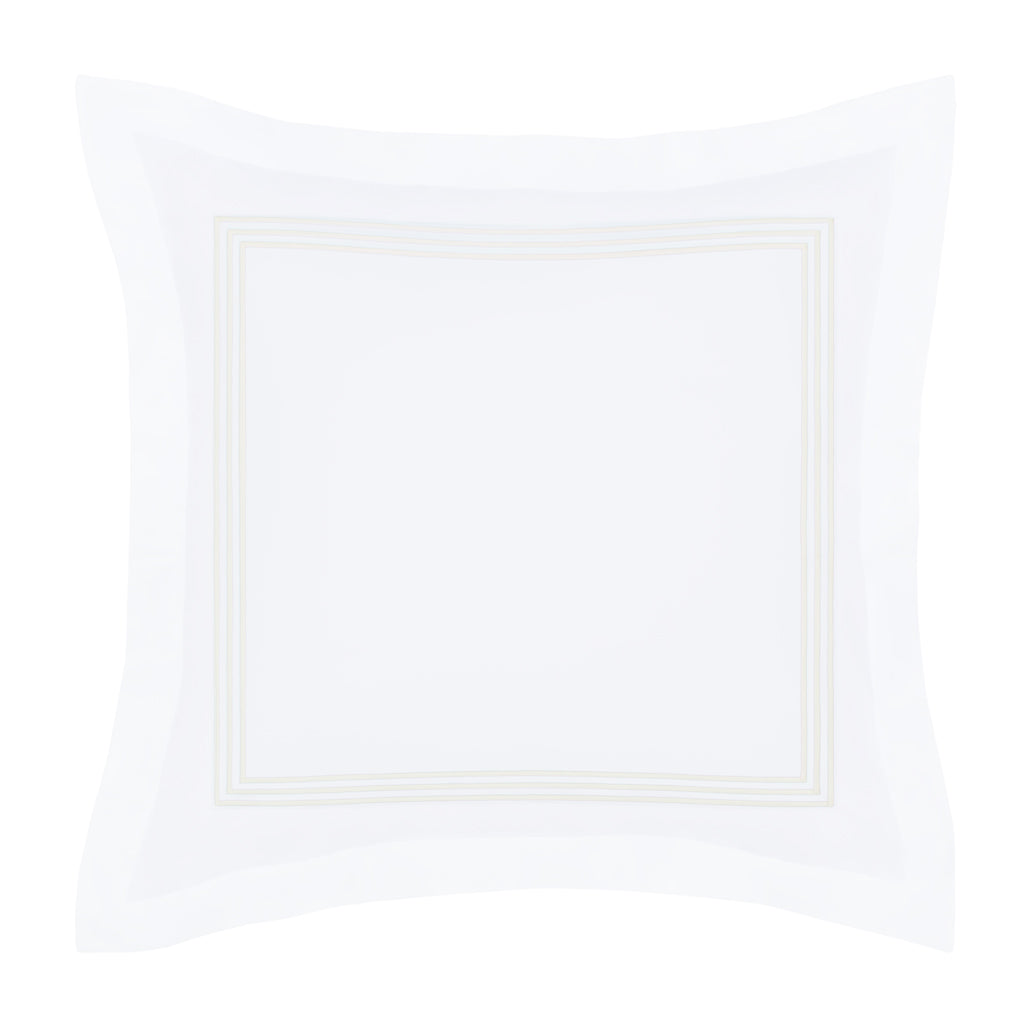 Octavia Ivory Embroidered Percale Euro Sham