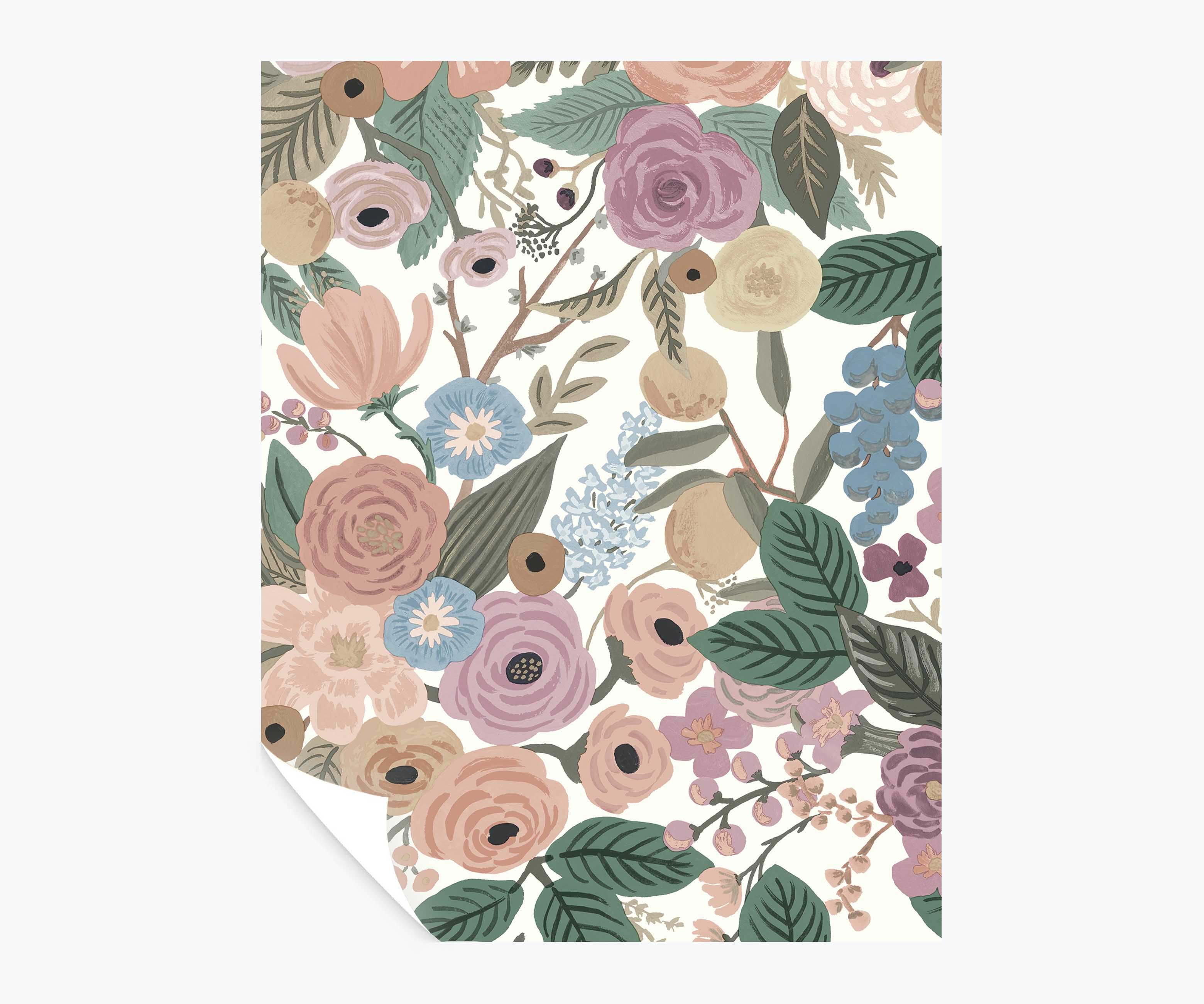 Garden Party Peel & Stick Wallpaper Sample - Blush Multi