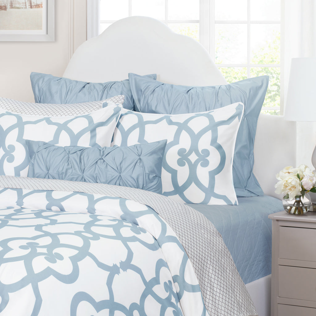 French Blue Florentine Duvet Cover