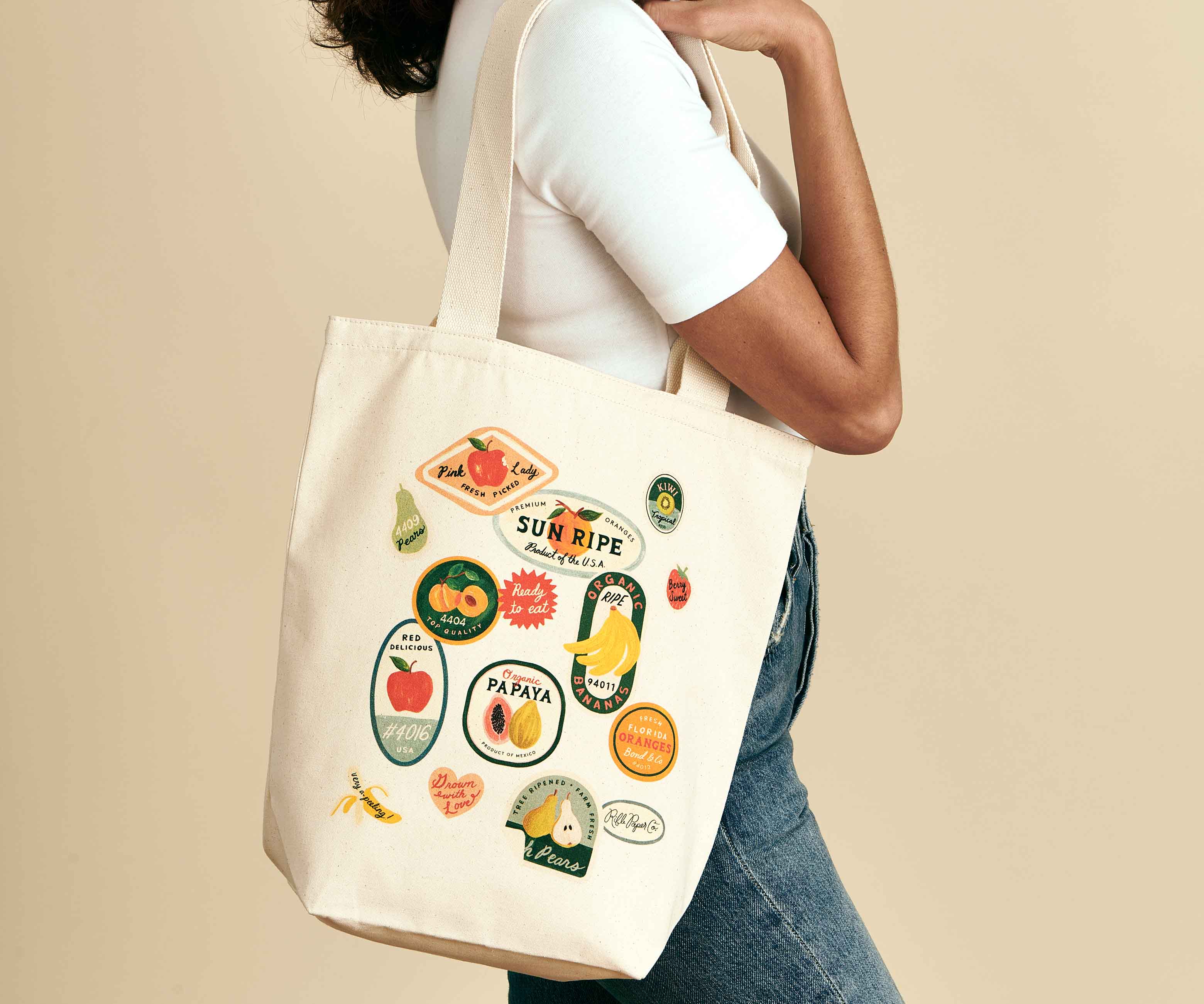 Canvas Tote Bag - Fruit Stand