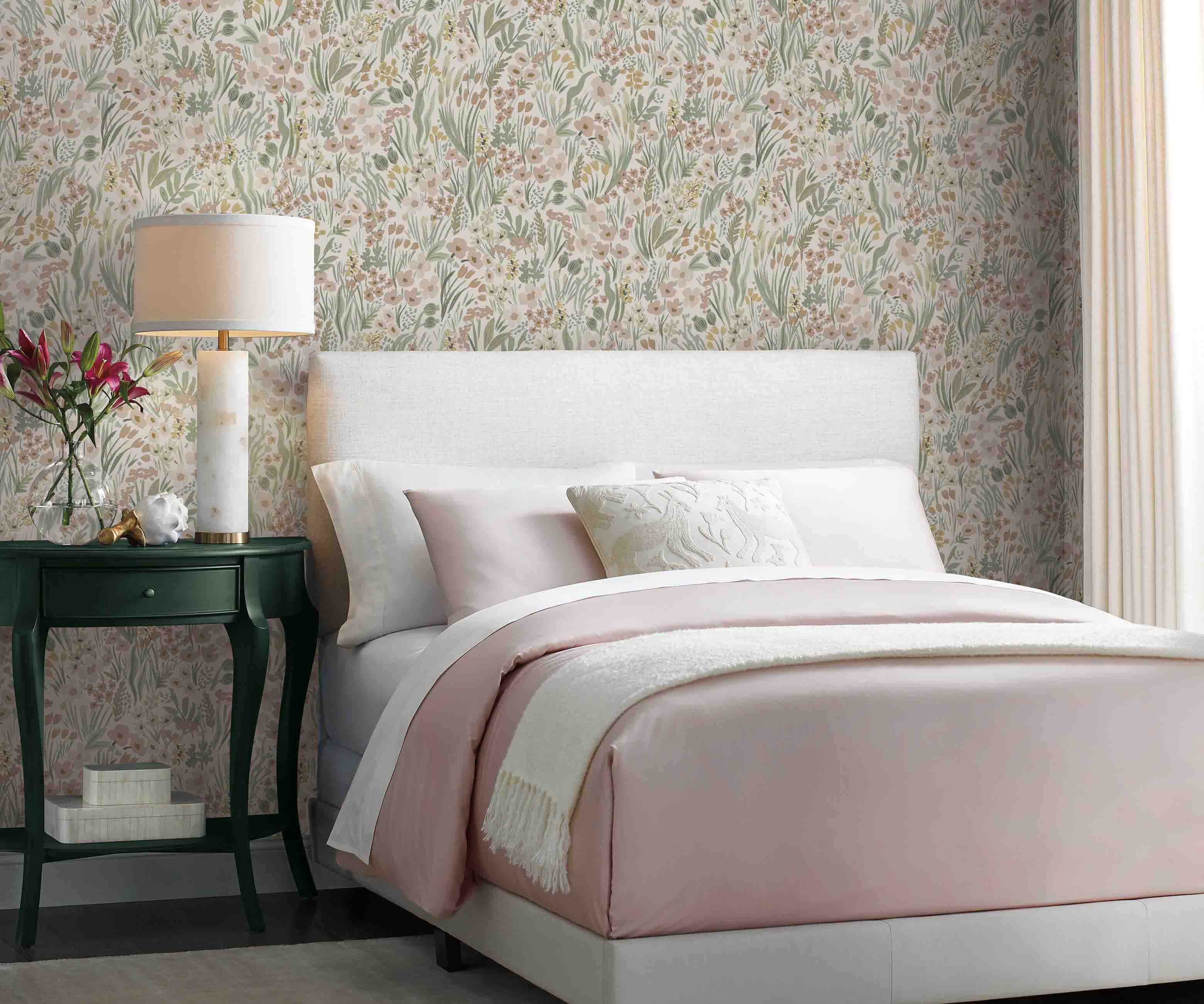 Lea Peel & Stick Wallpaper - Blush