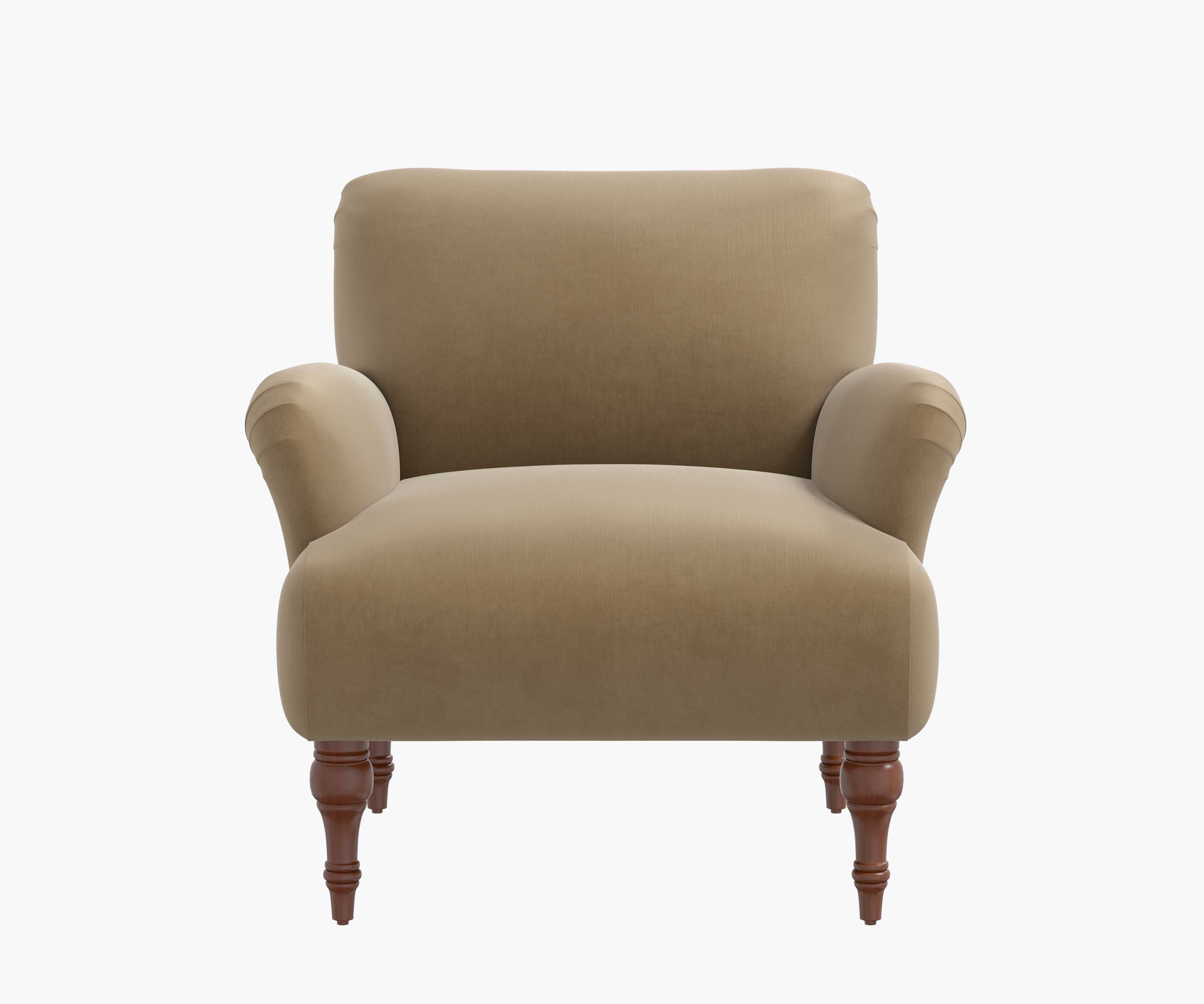 Bristol Armchair - Walnut Velvet