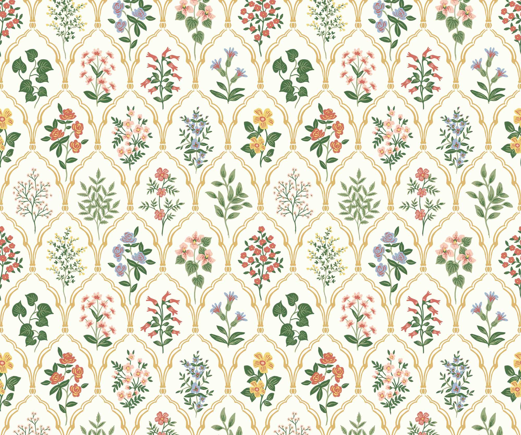 Hawthorne Wallpaper - Rose Multi