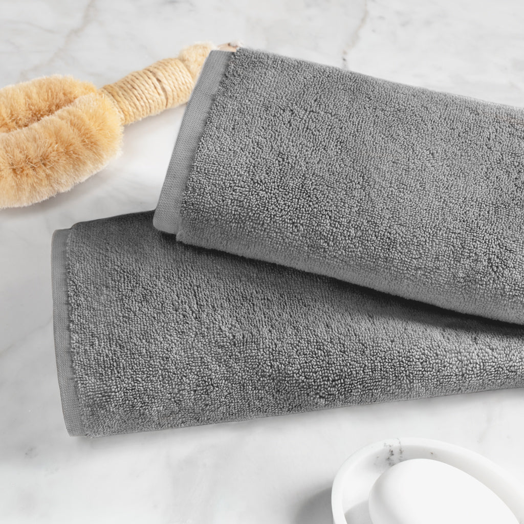 Plush Shadow Grey Towel Essentials Bundle (2 Wash + 2 Hand + 2 Bath Towels)