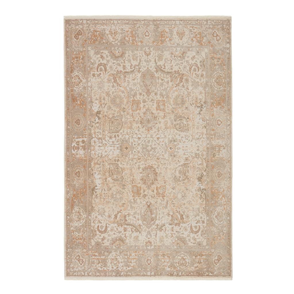 The Calista Distressed Damask Rug