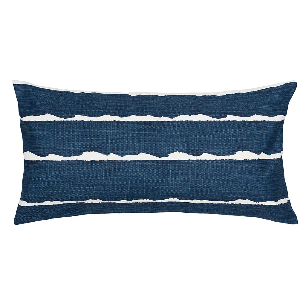 The Navy Modern Lines Throw Pillow