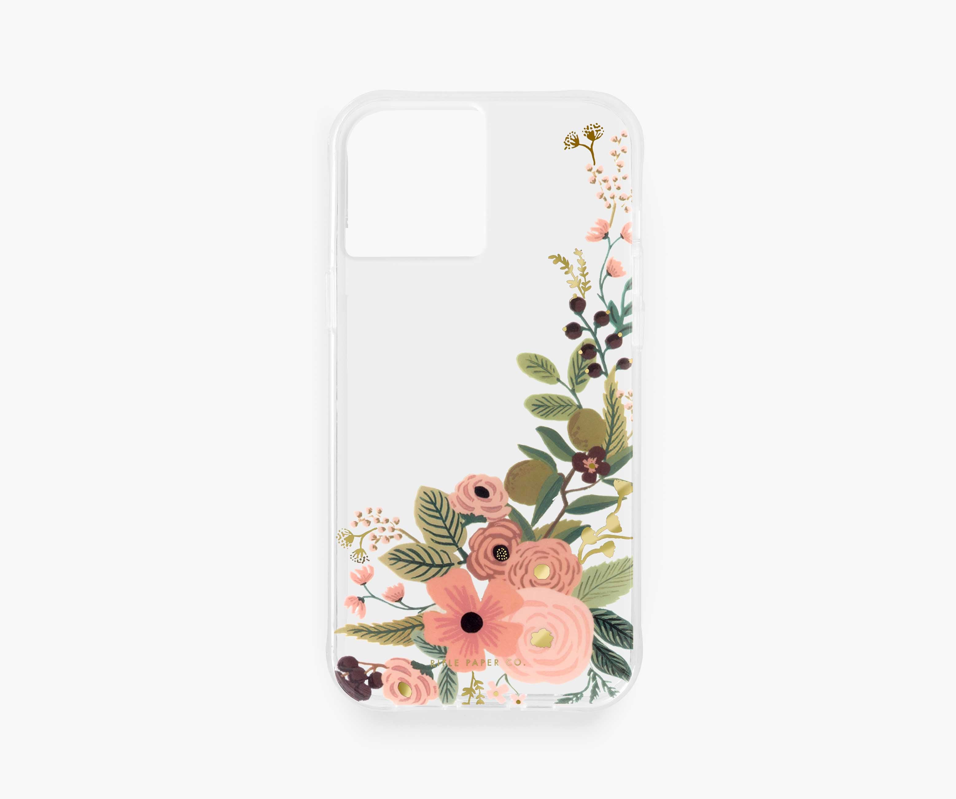 iPhone 12 Pro Max Case - Clear Garden Party Rose