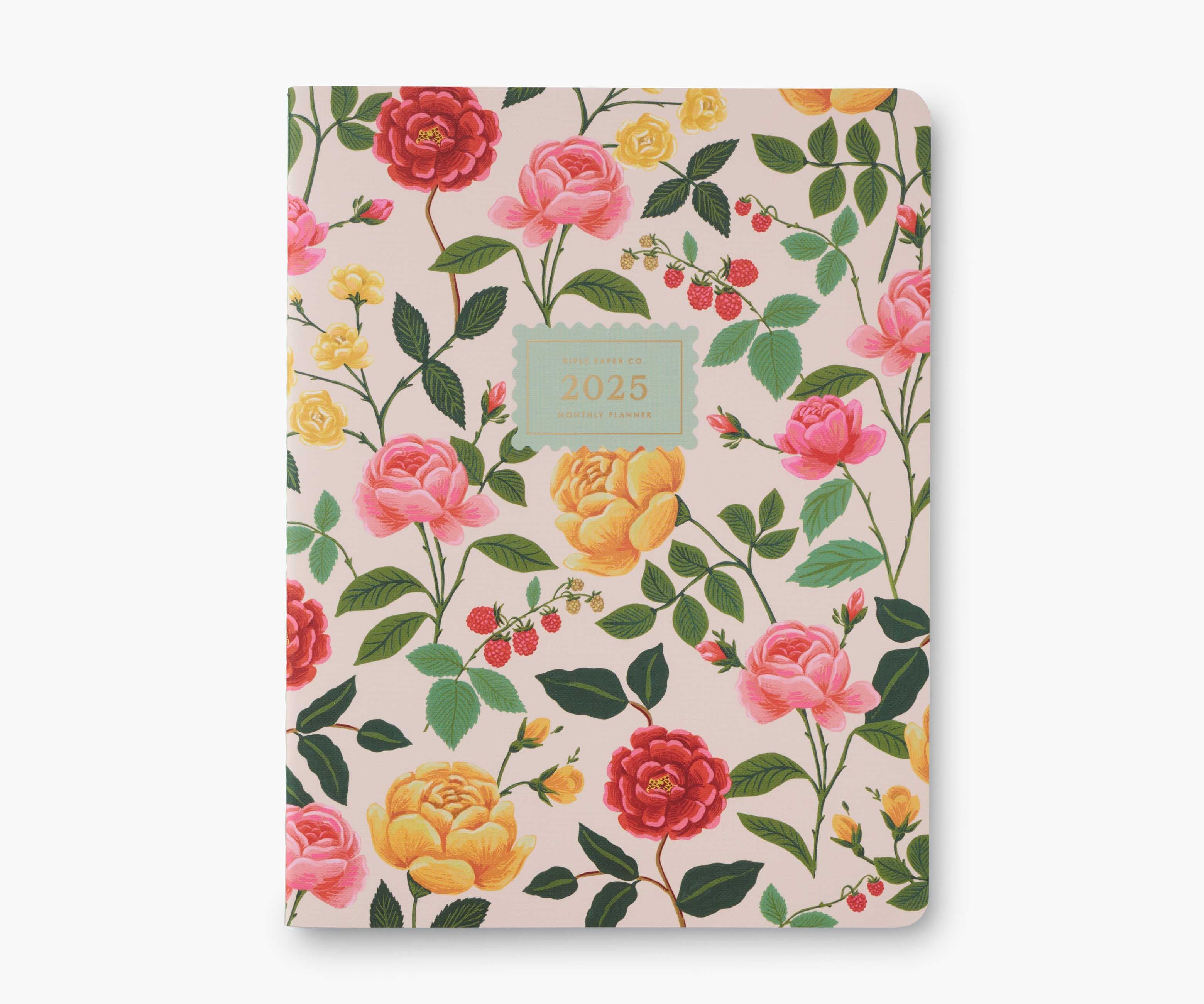 2025 12-Month Appointment Notebook - Roses