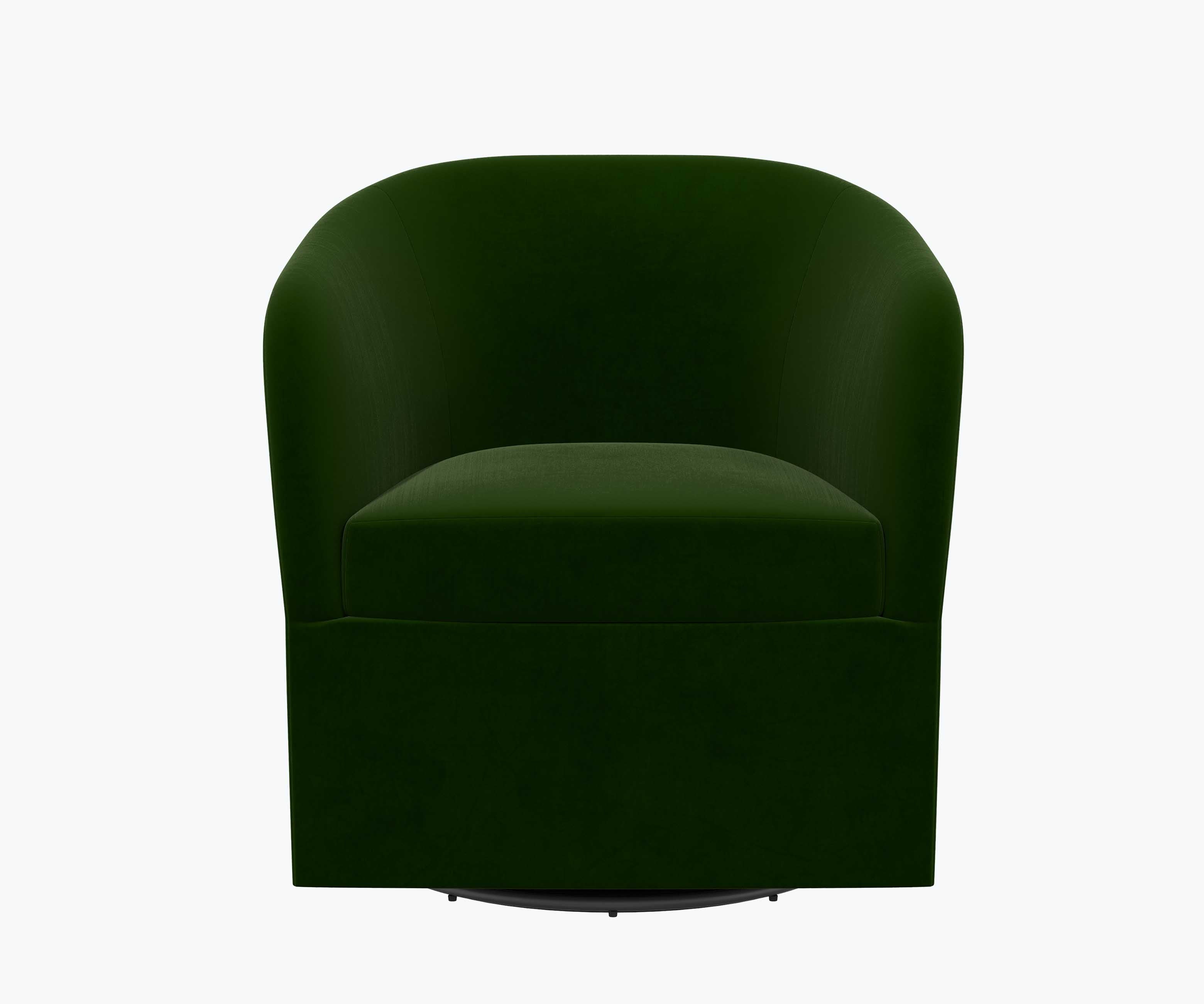 Pembroke Swivel Chair - Emerald Velvet