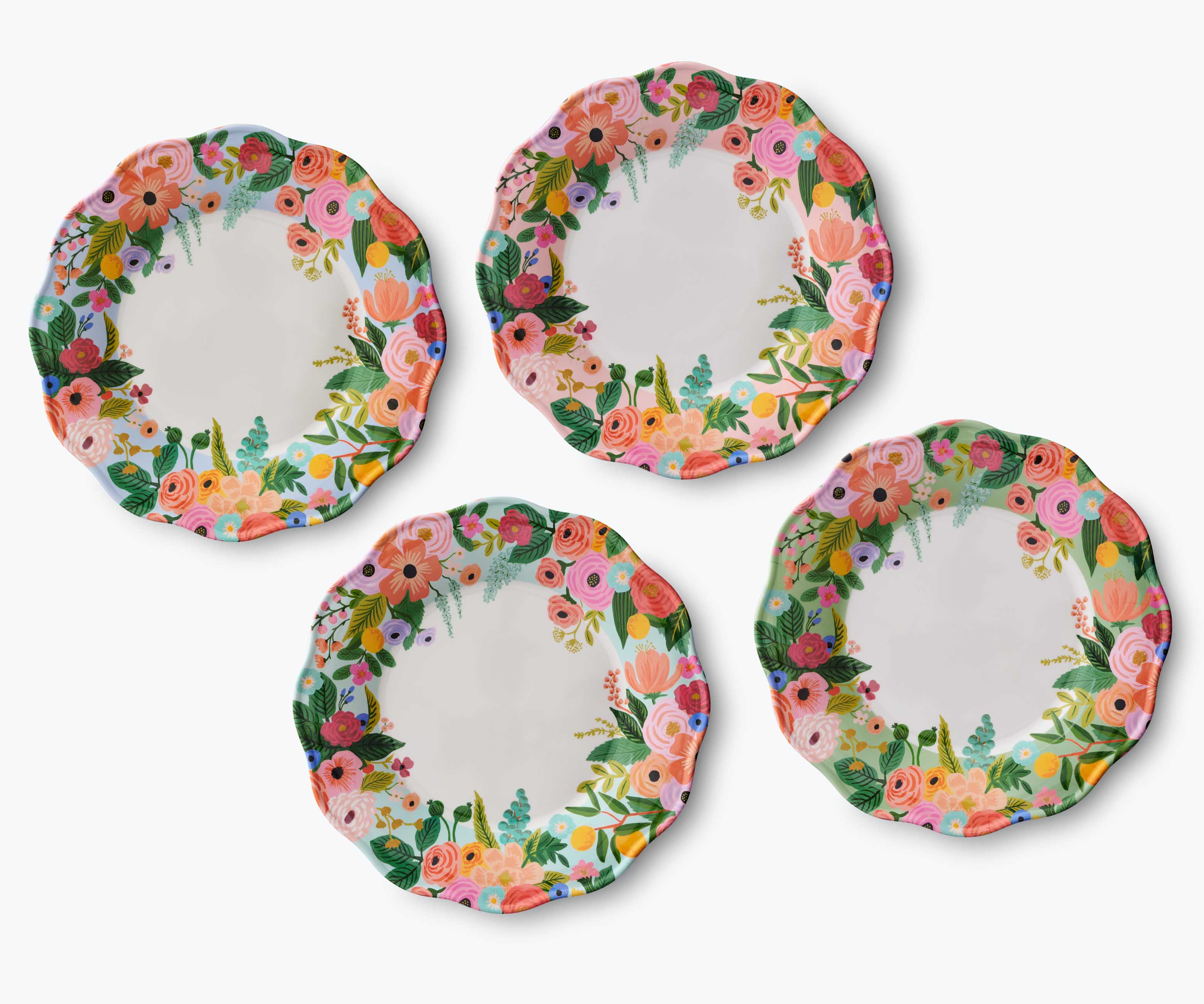 Melamine Assorted Dinner Plates - Garden Party