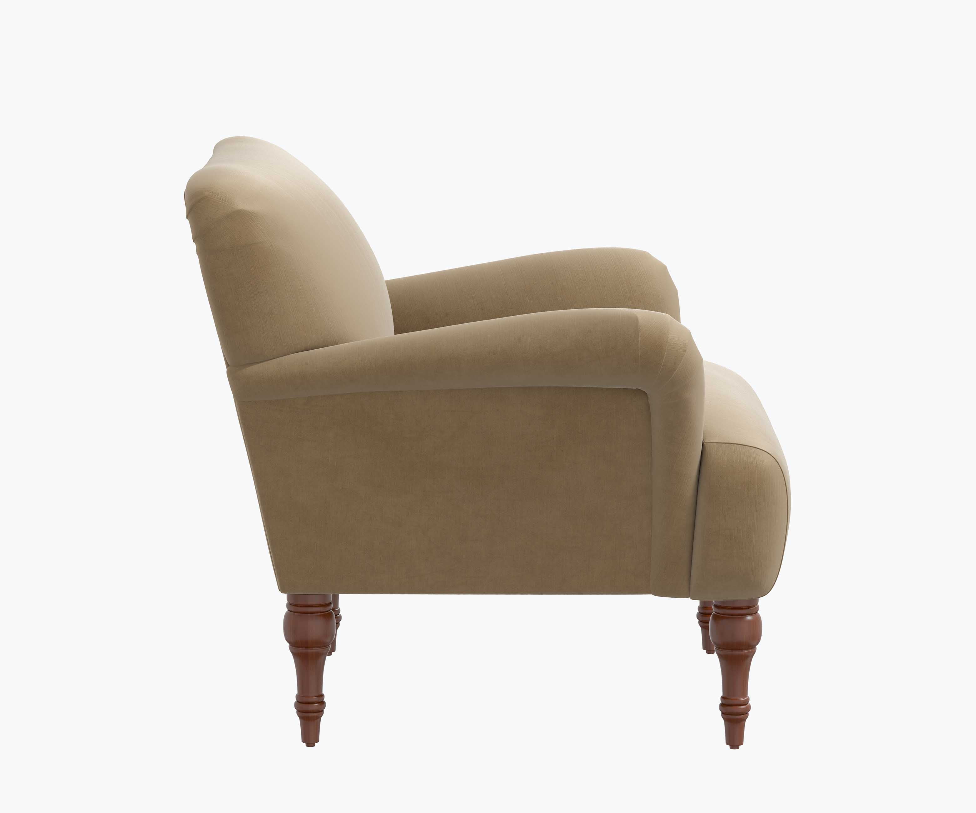 Bristol Armchair - Walnut Velvet