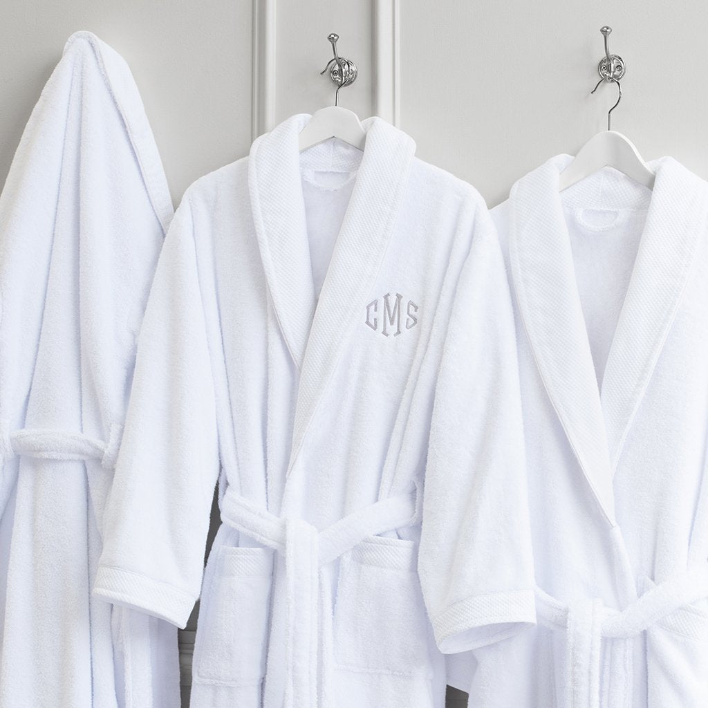 White Plush Cotton Bathrobe