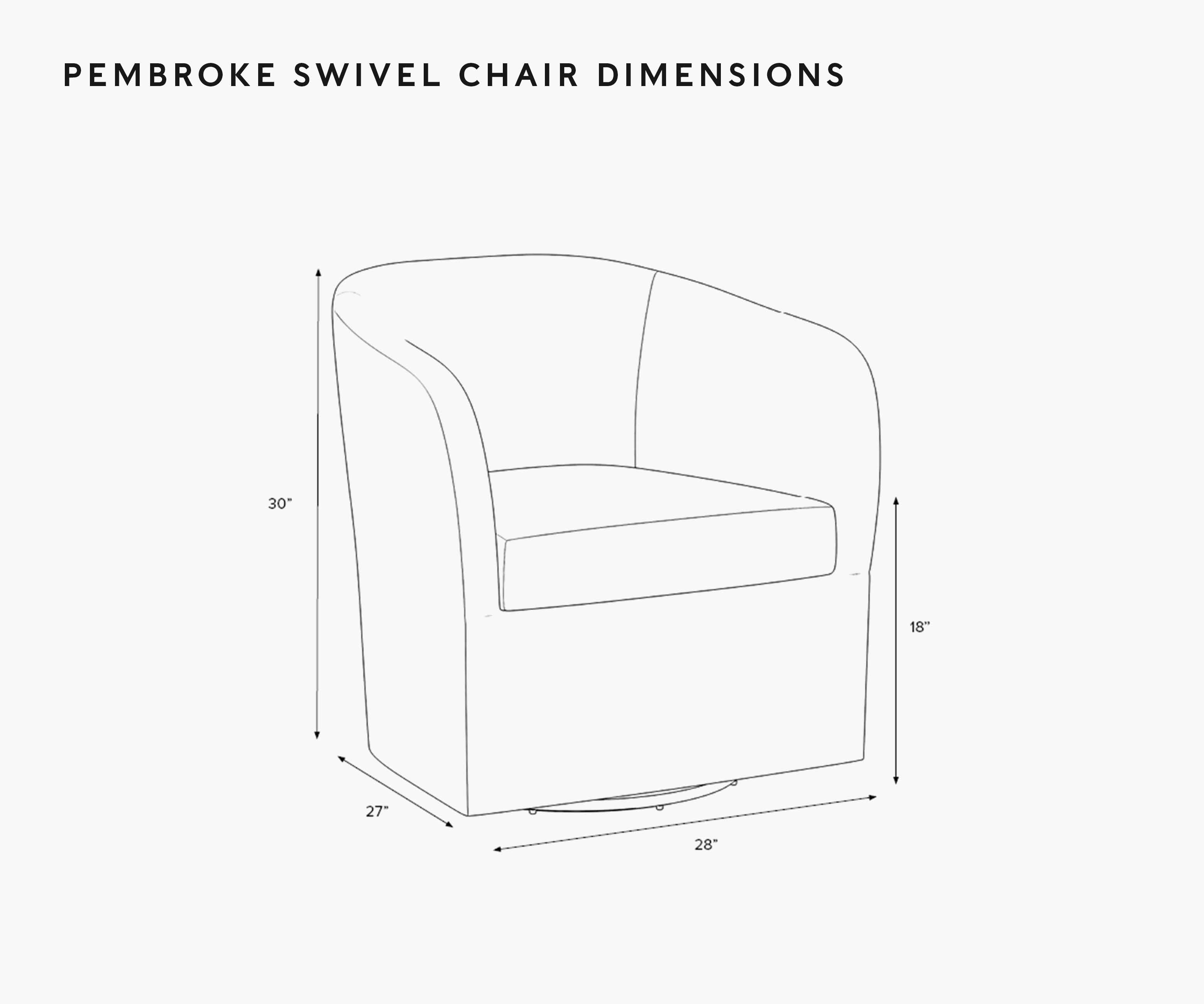 Pembroke Swivel Chair - Hawthorne