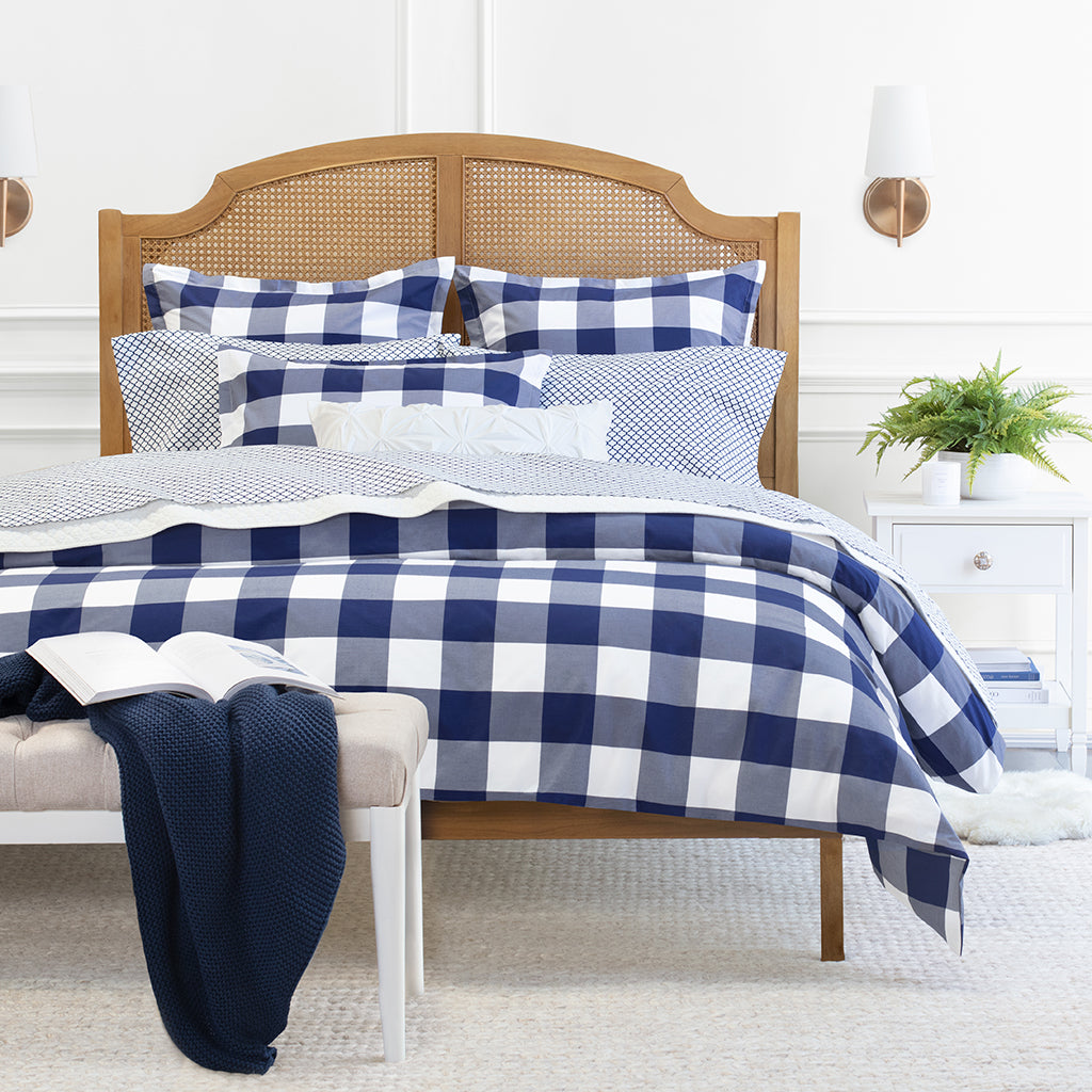 Dakota Navy Blue Duvet Cover