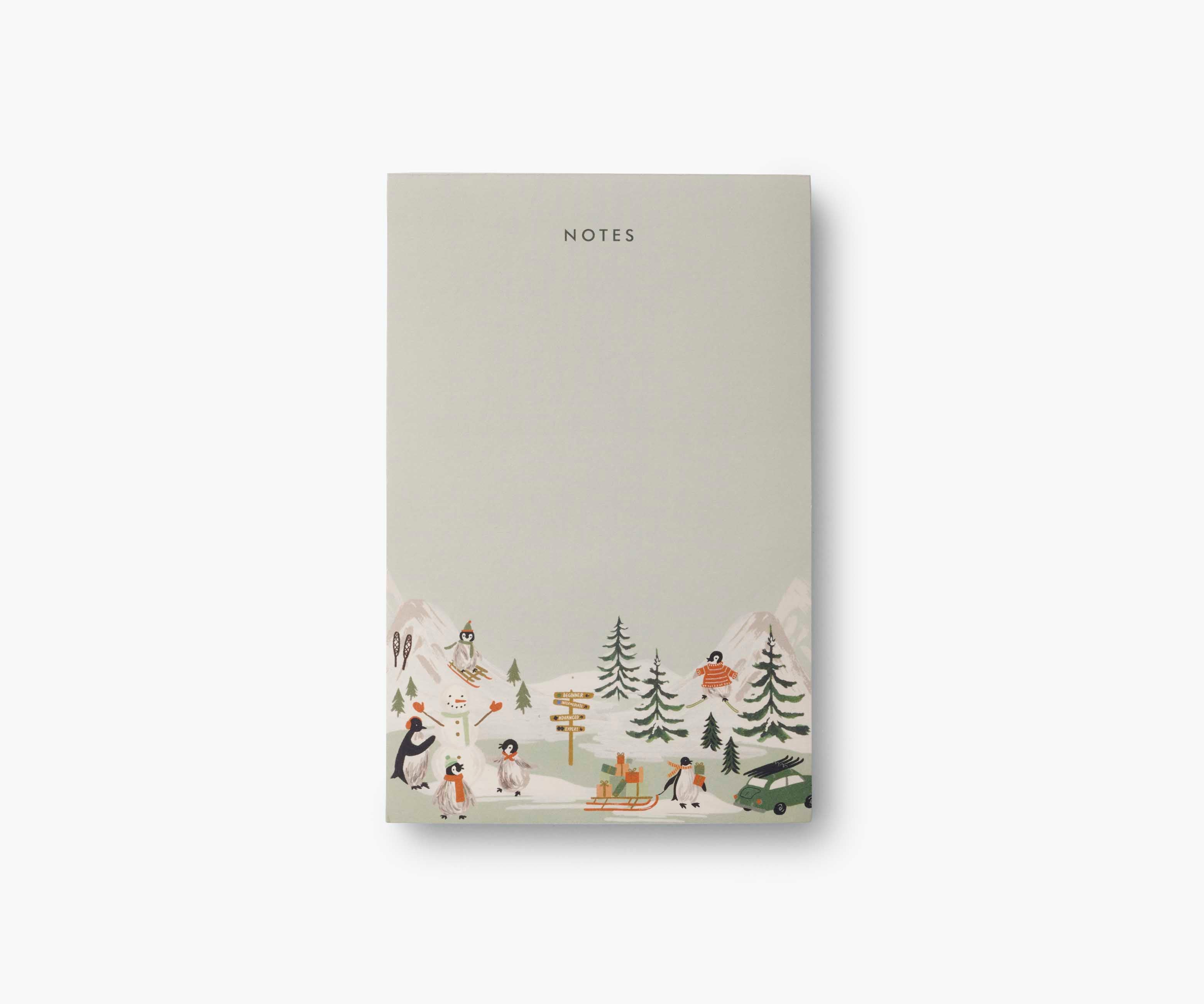 Holiday Notepad - Penguin Village