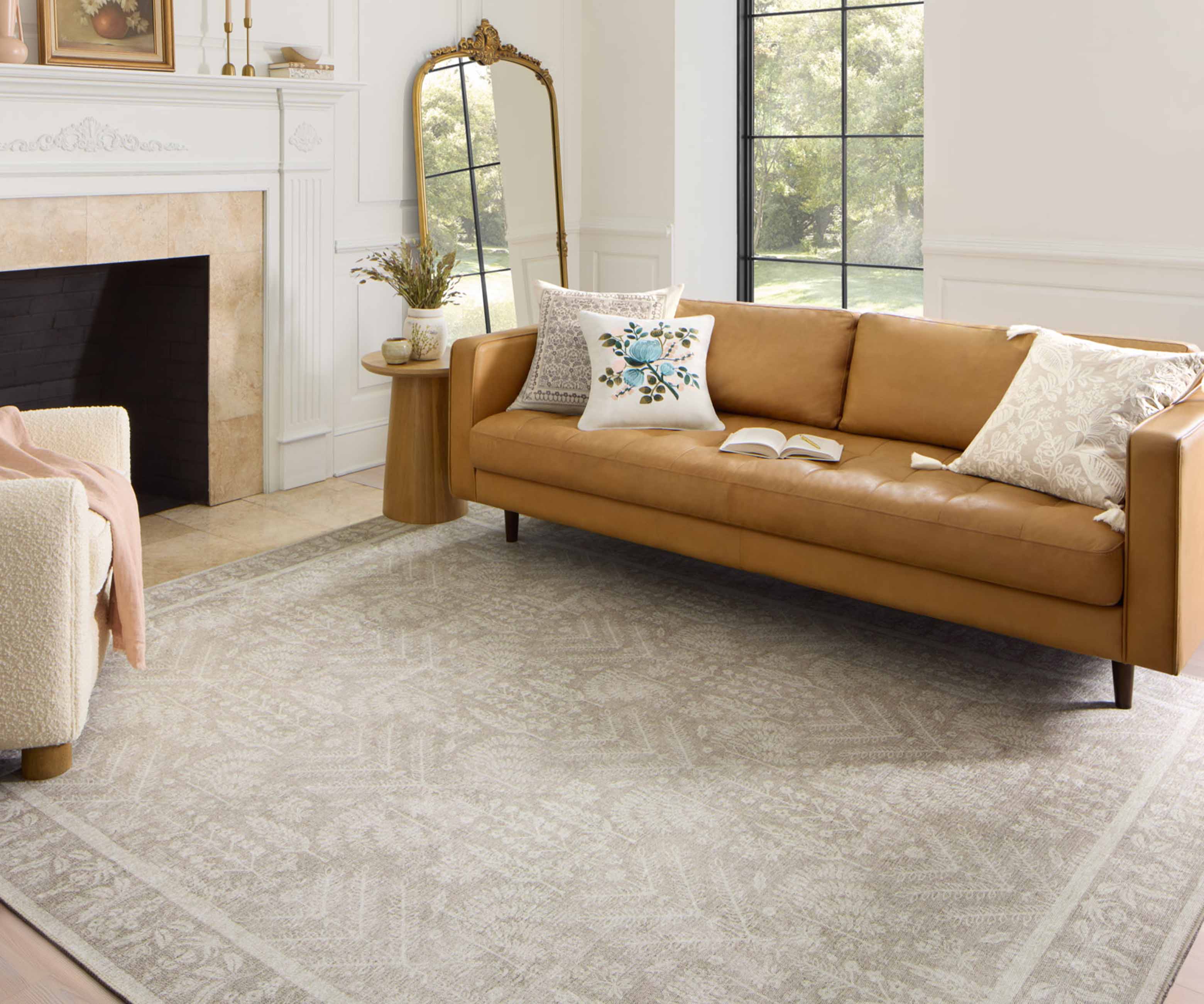 Maison Bough Power Loomed Rug - Natural