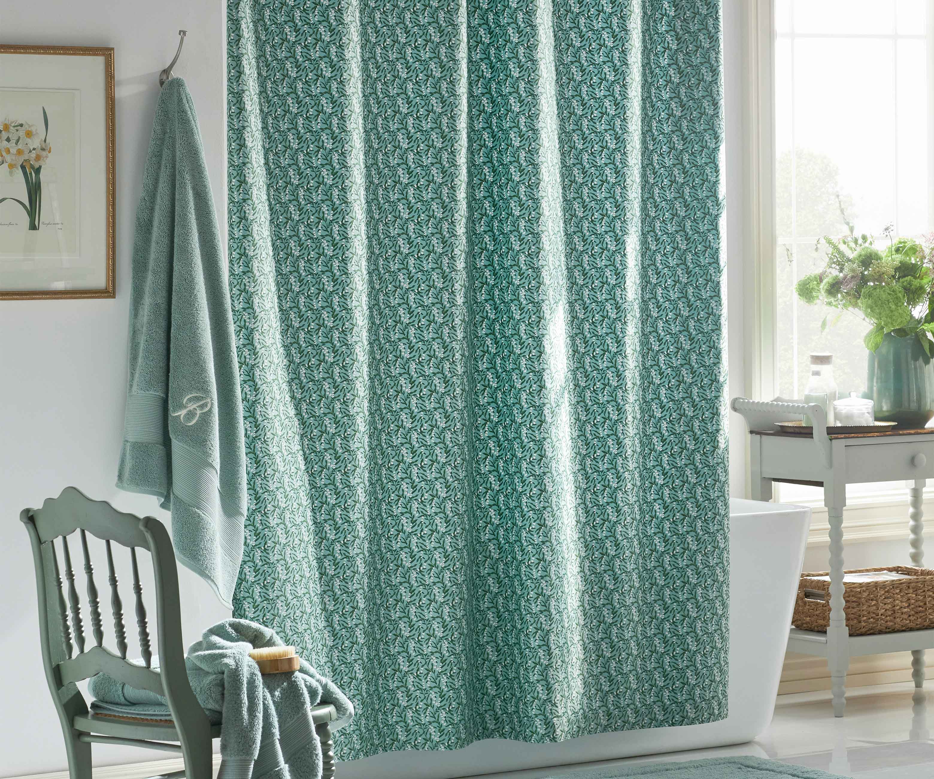 Sateen Shower Curtain - Lily of the Valley