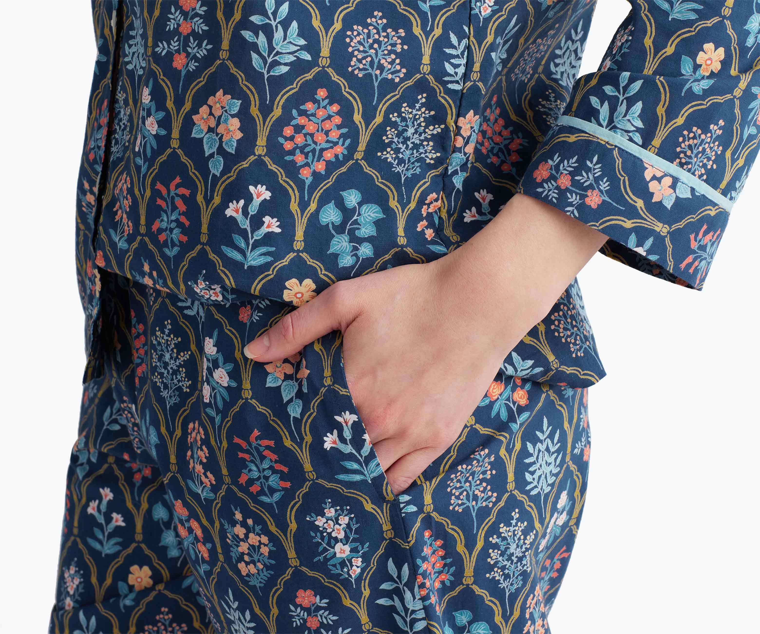 Voile Button Front Crop Set - Hawthorne
