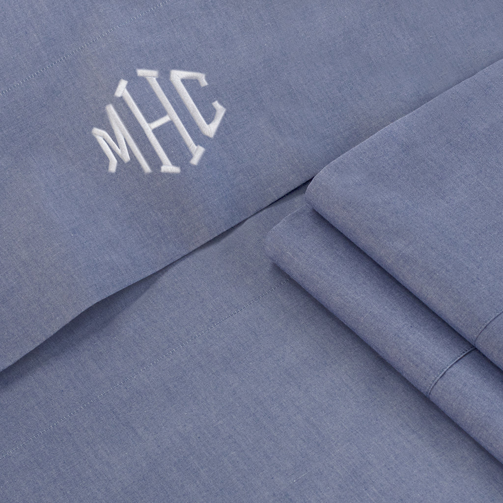 Blue Chambray Pillowcase Pair