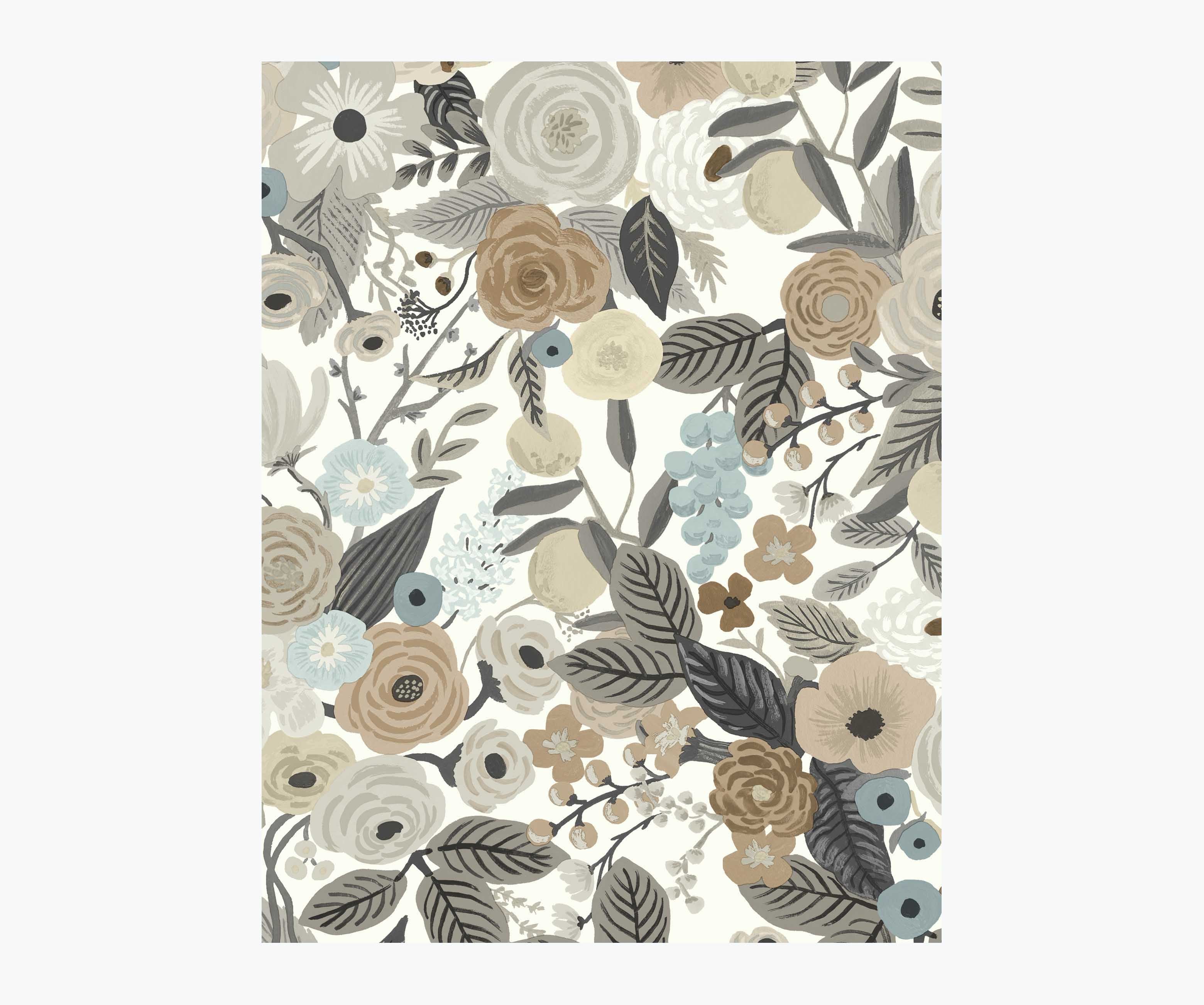 Garden Party Wallpaper Sample - Linen Multi