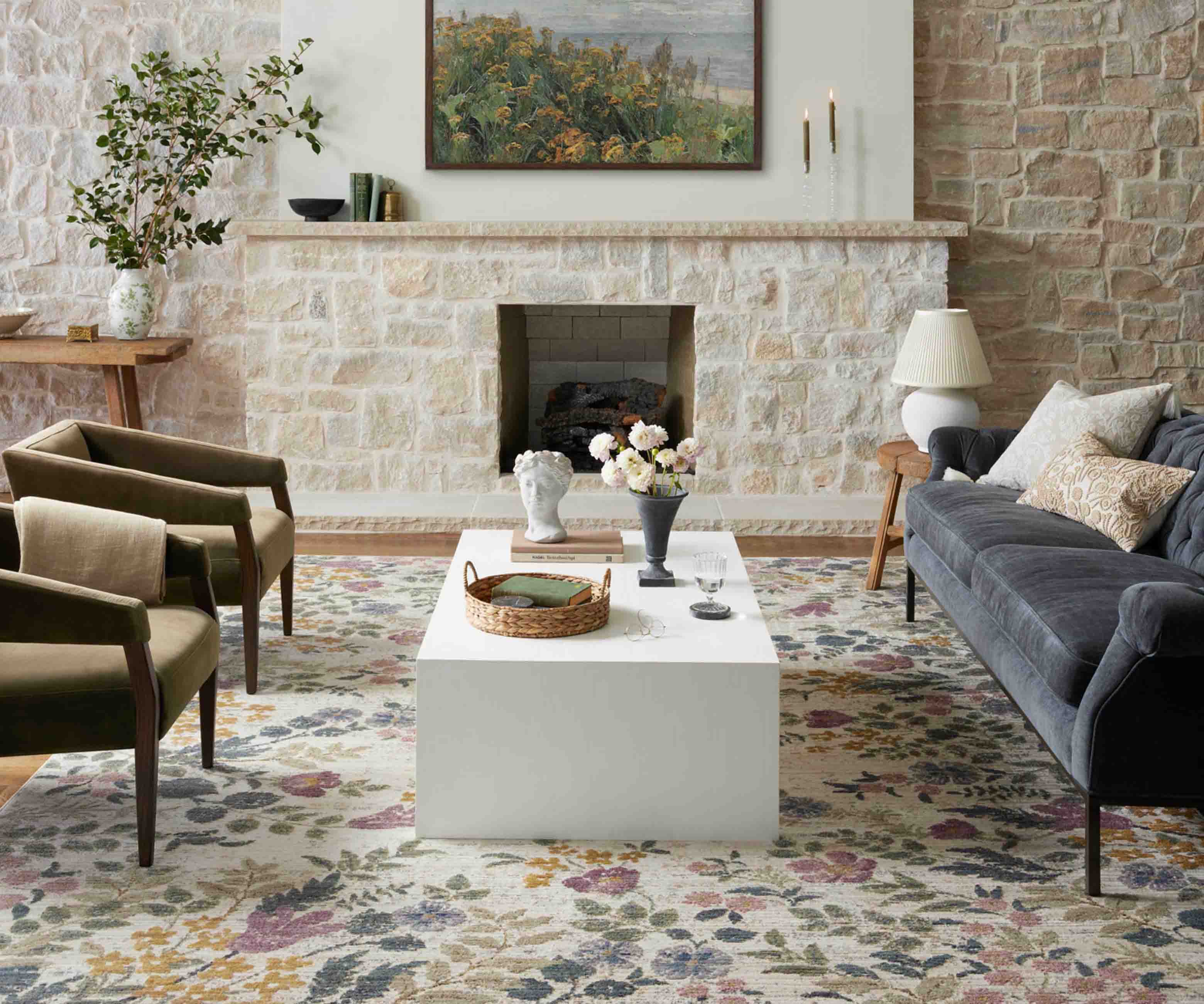 Provence Abbey Power-Loomed Rug - Ivory